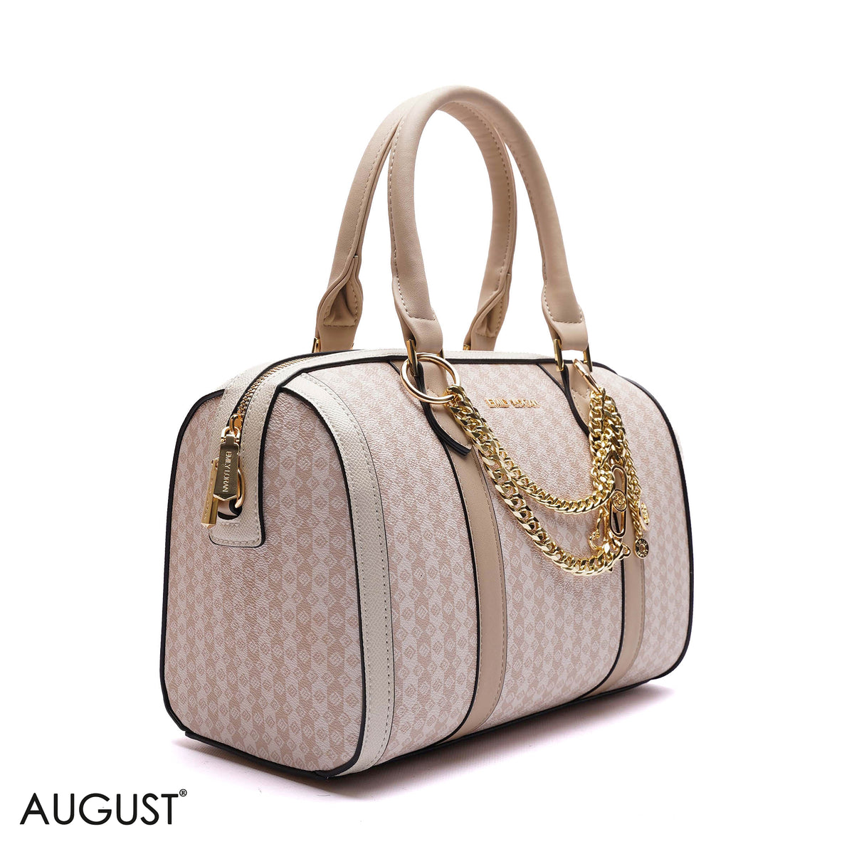 HANDBAG SOFT LEATHER WITH GOLD CHAIN - MEDIUM