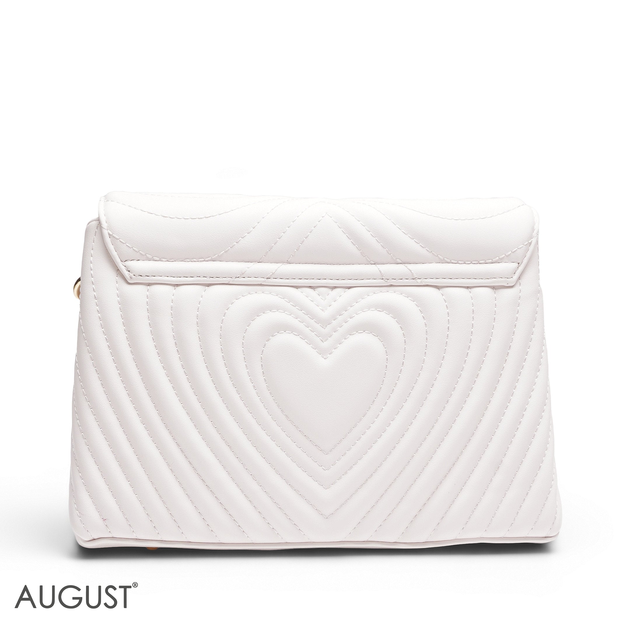BABY PINK EMILY EMBOSSED LOGO TRAPEZE BAG - MED