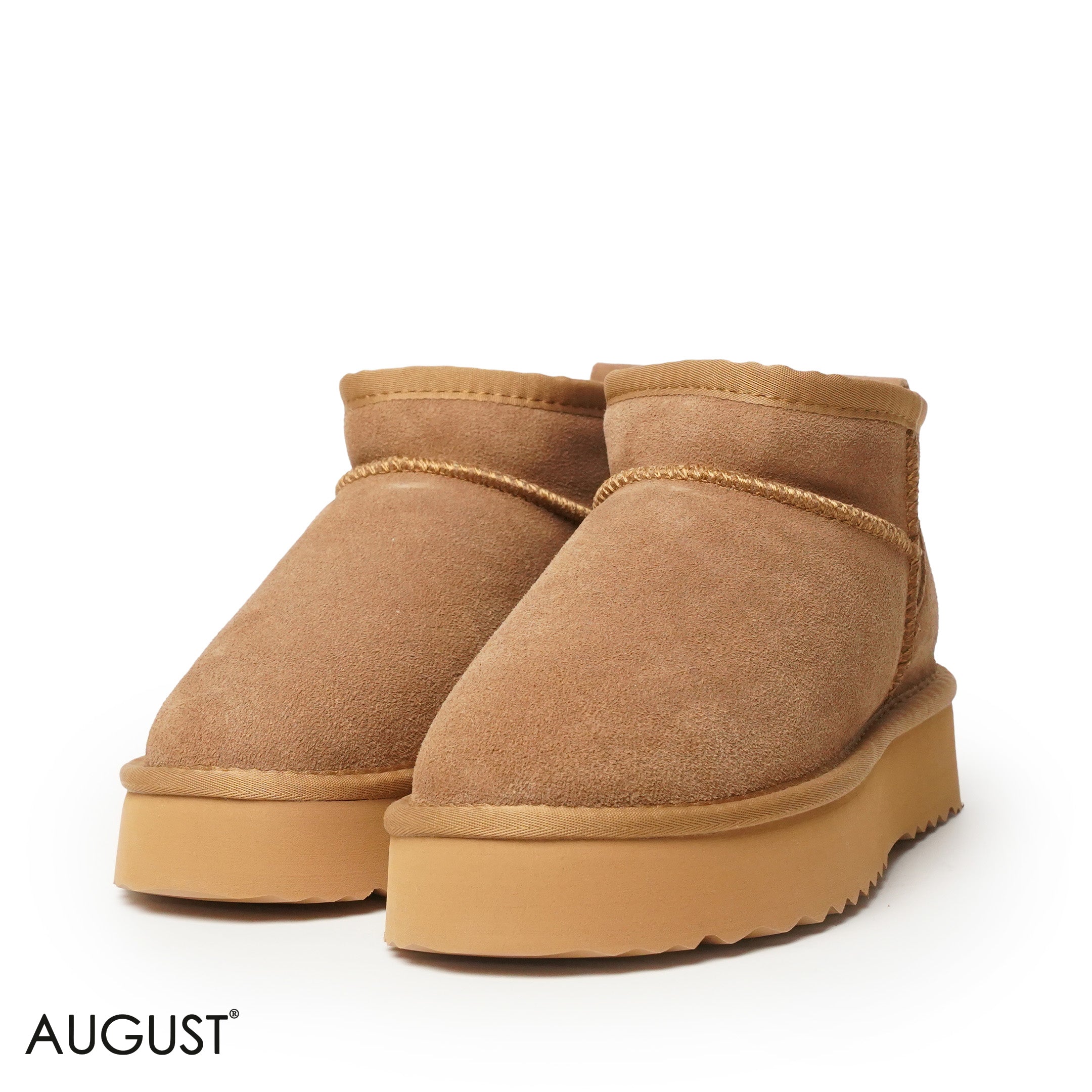 CHESTNUT SUEDE LEATHER ANKLE UGGS