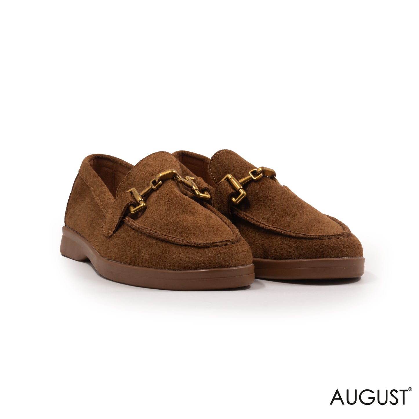 SPLIT CHAMOIS LOAFERS WITH BUCKLE