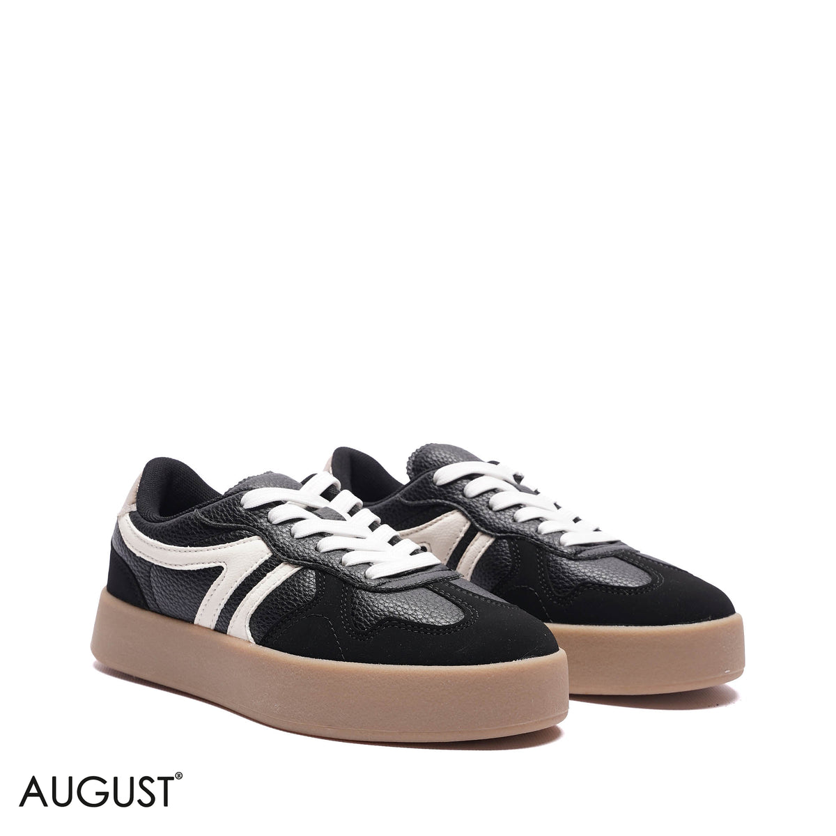CONTRAST STRIPE PLATFORM SNEAKERS
