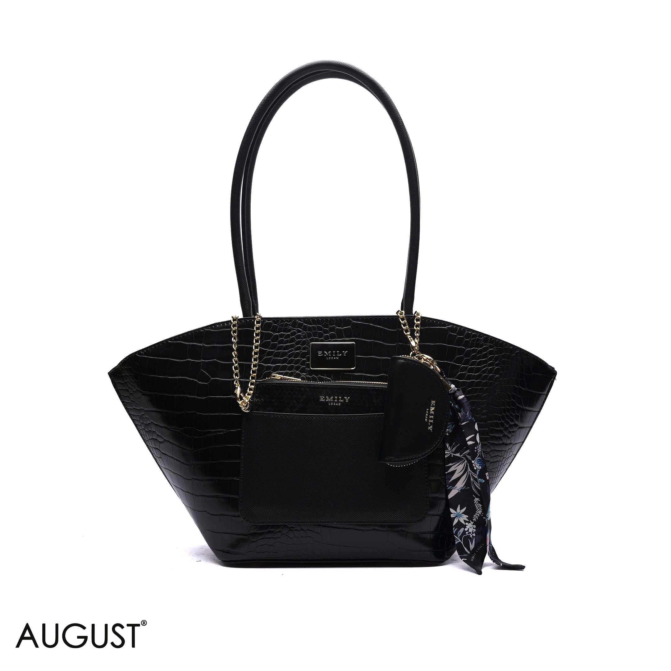 EXPANDABLE SHOULDER BAG WITH POUCH