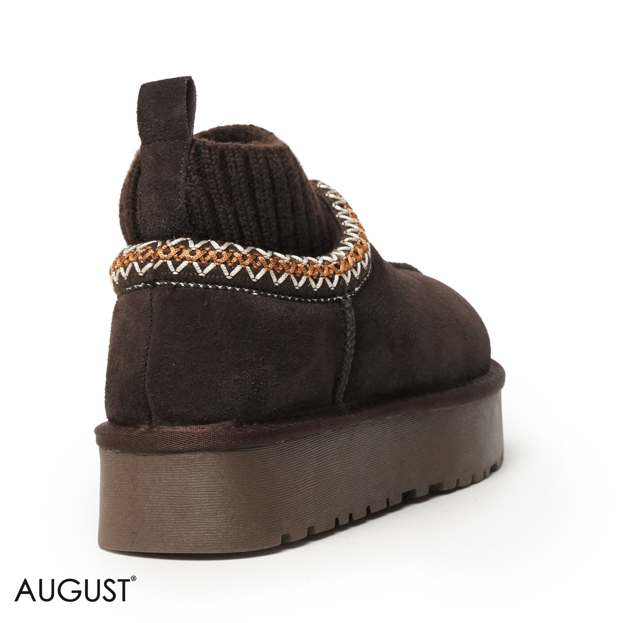 COFFEE SUEDE LEATHER WITH SOCK ANKLE UGGS