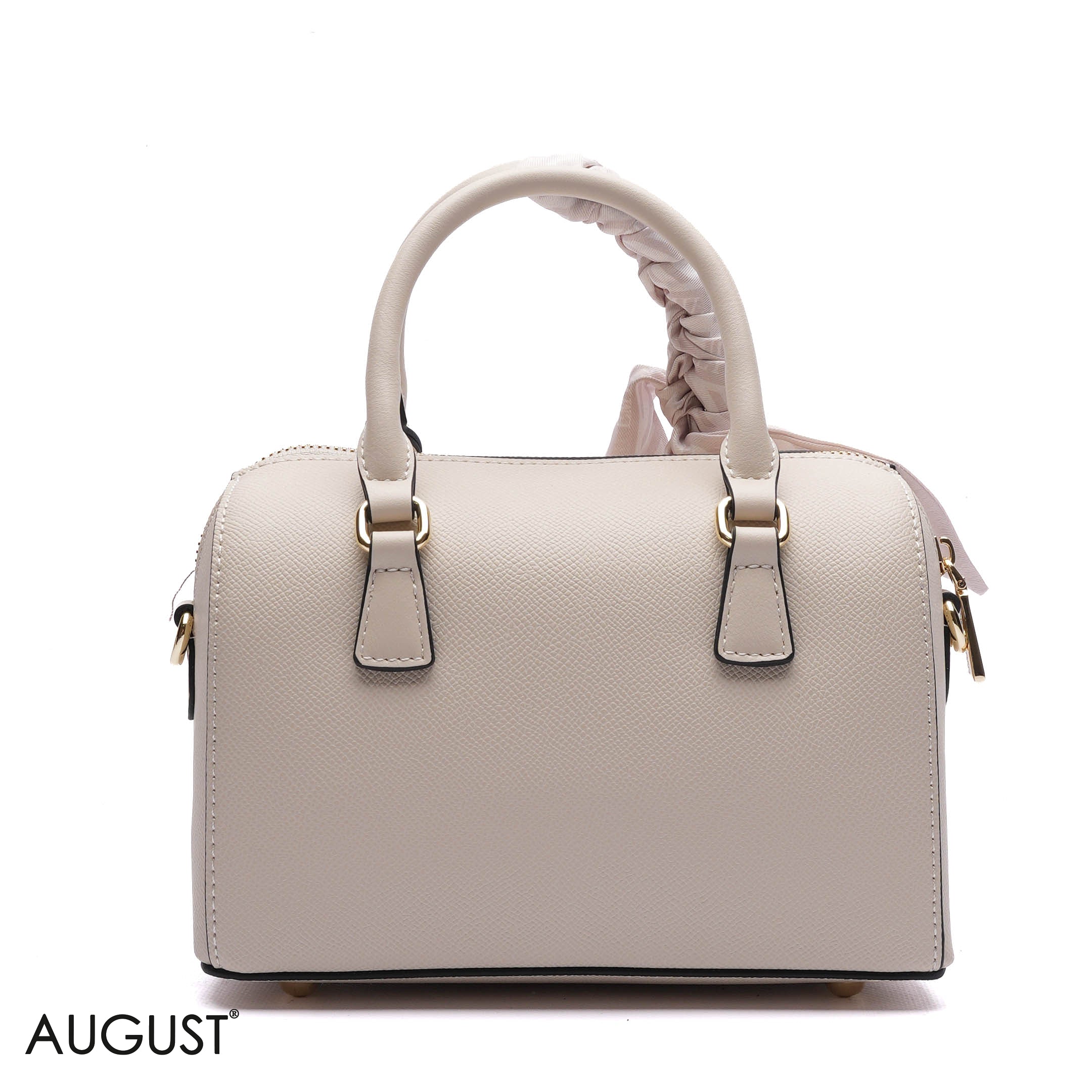 EMILY EMBOSSED LOGO BARREL BAG