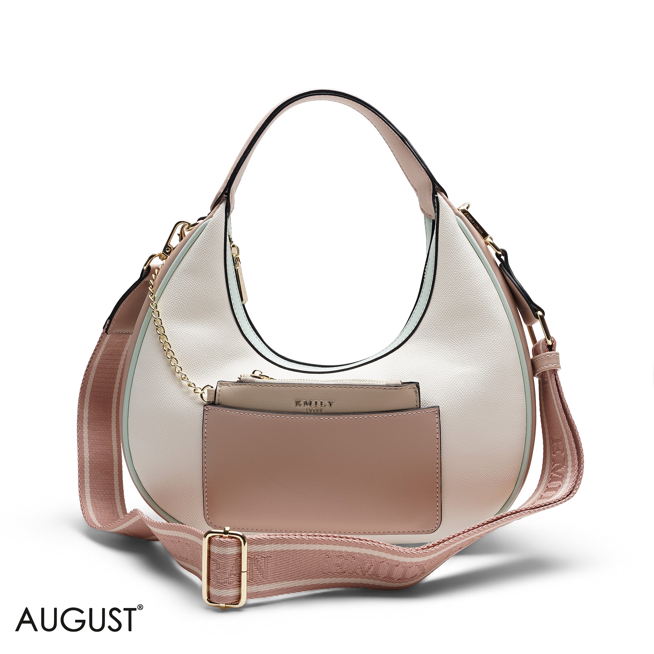 HOBO BAG WITH POUCH AND WEBBING STRAP