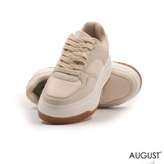 BEIGE SNEAKERS WITH THICK SOLE