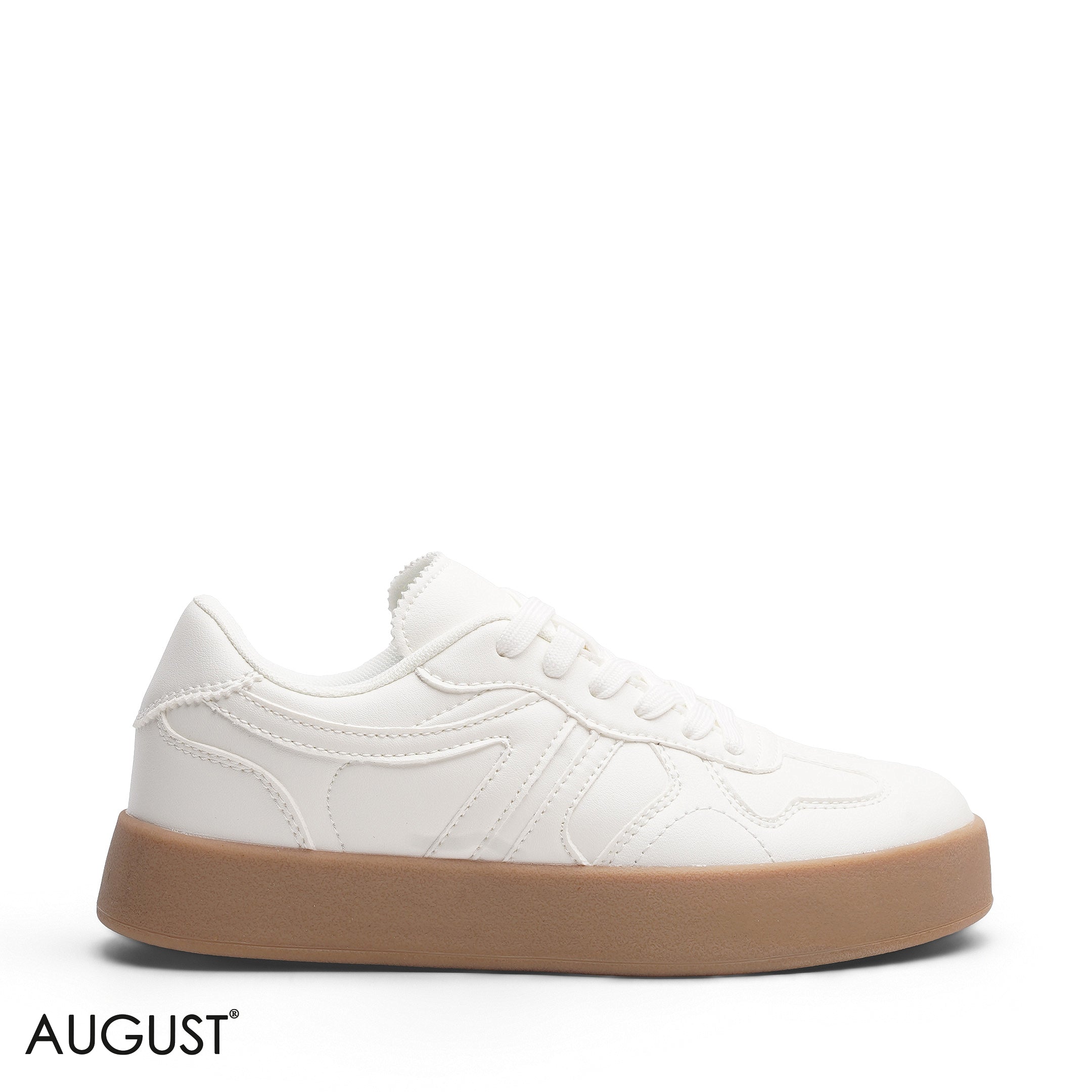 WHITE SUEDE LEATHER
SNEAKERS WITH RUBBER SOLE