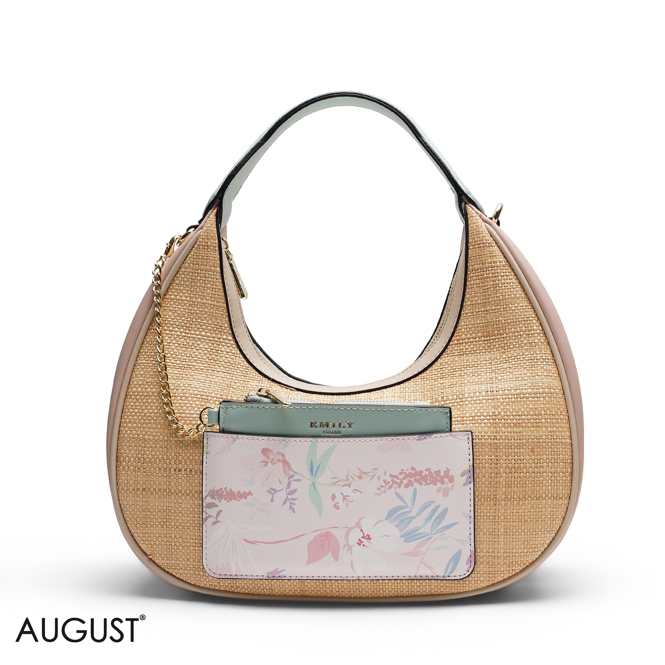 HOBO BAG WITH POUCH AND WEBBING STRAP