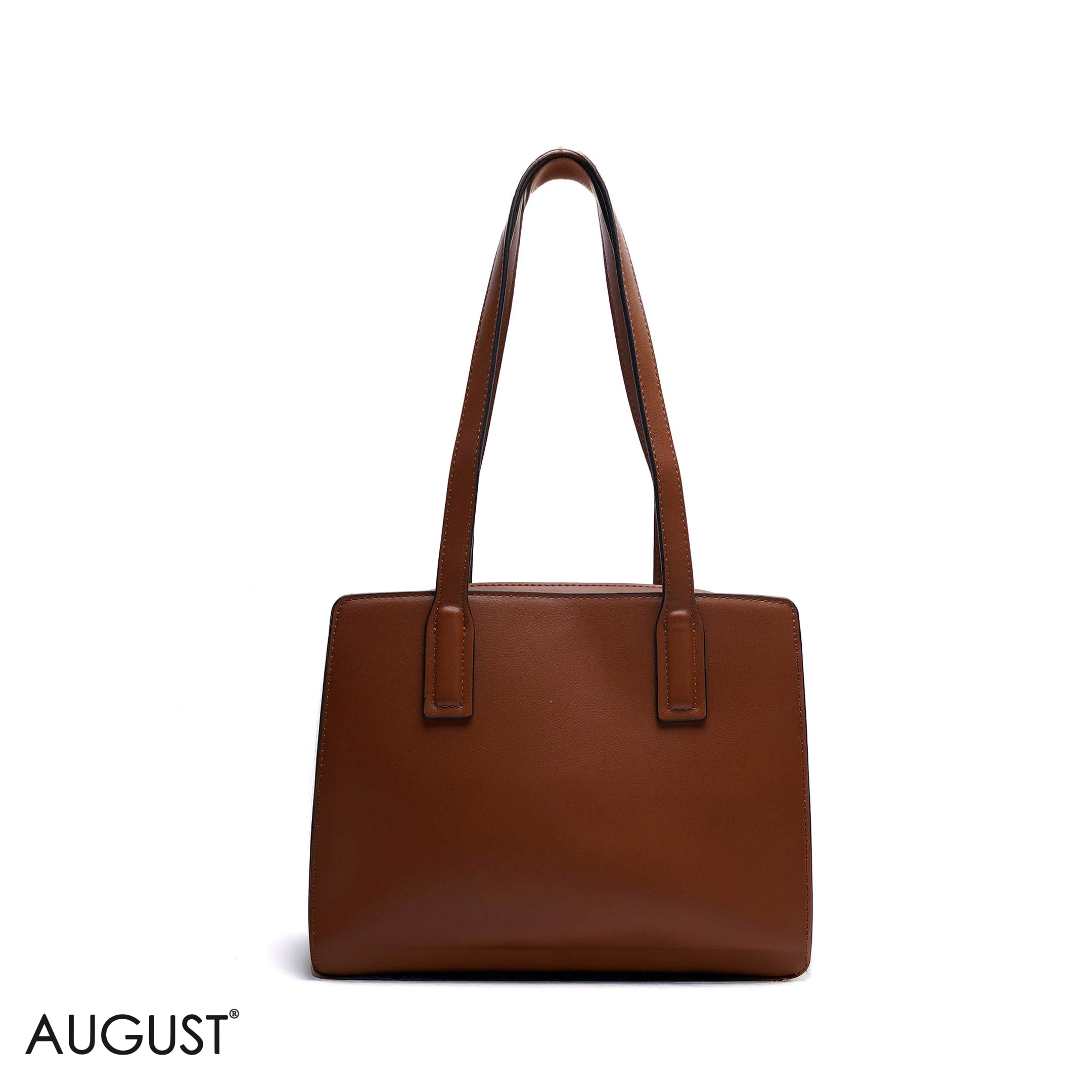 STRIPPED HANDBAG WITH POUCH - MED