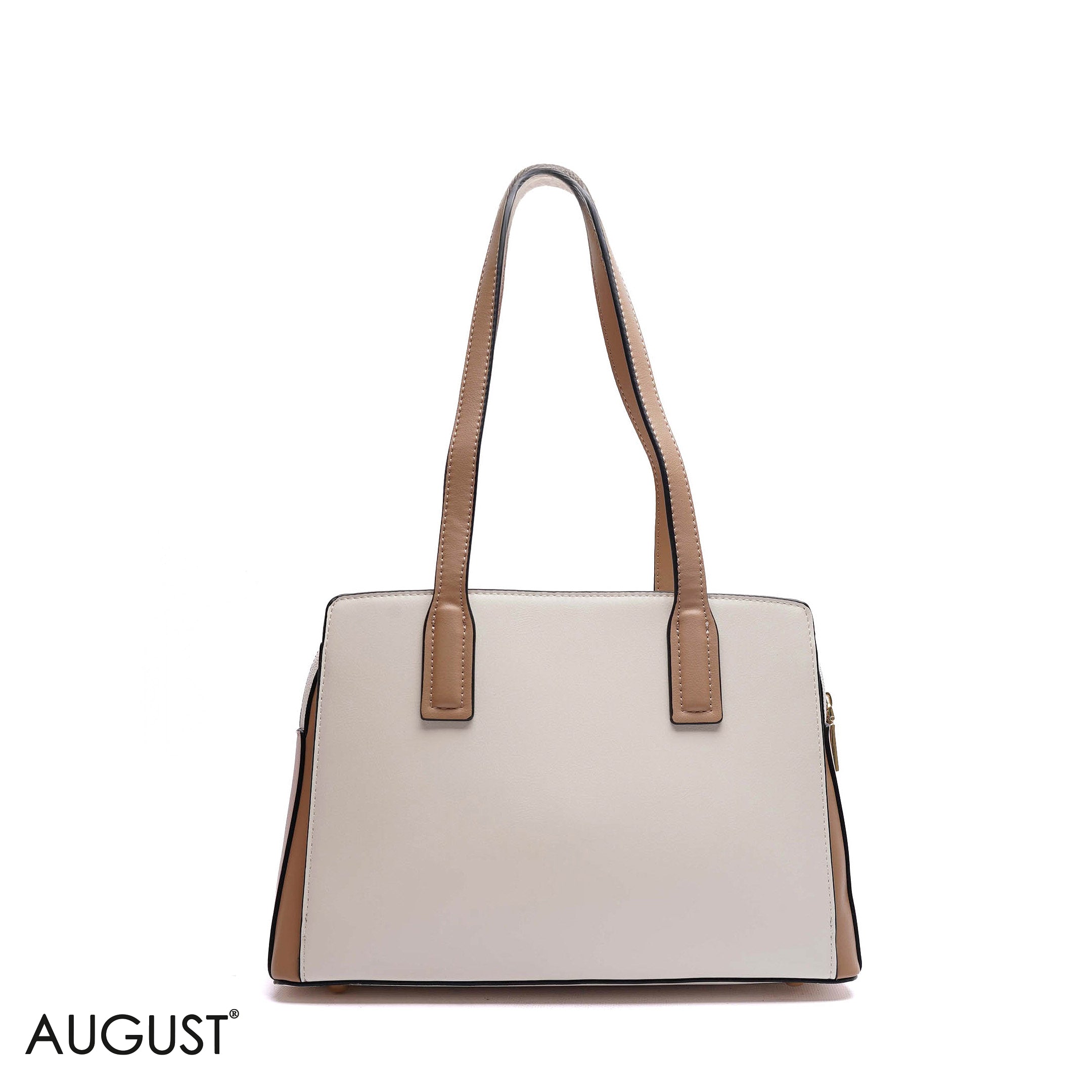 EMBOSSED FLORAL HANDBAG WITH POUCH - MED