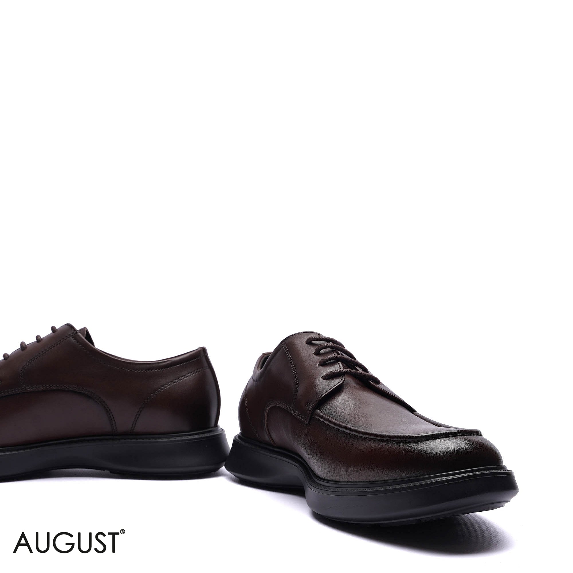Premium Leather Moc-Toe Derby Casuals
