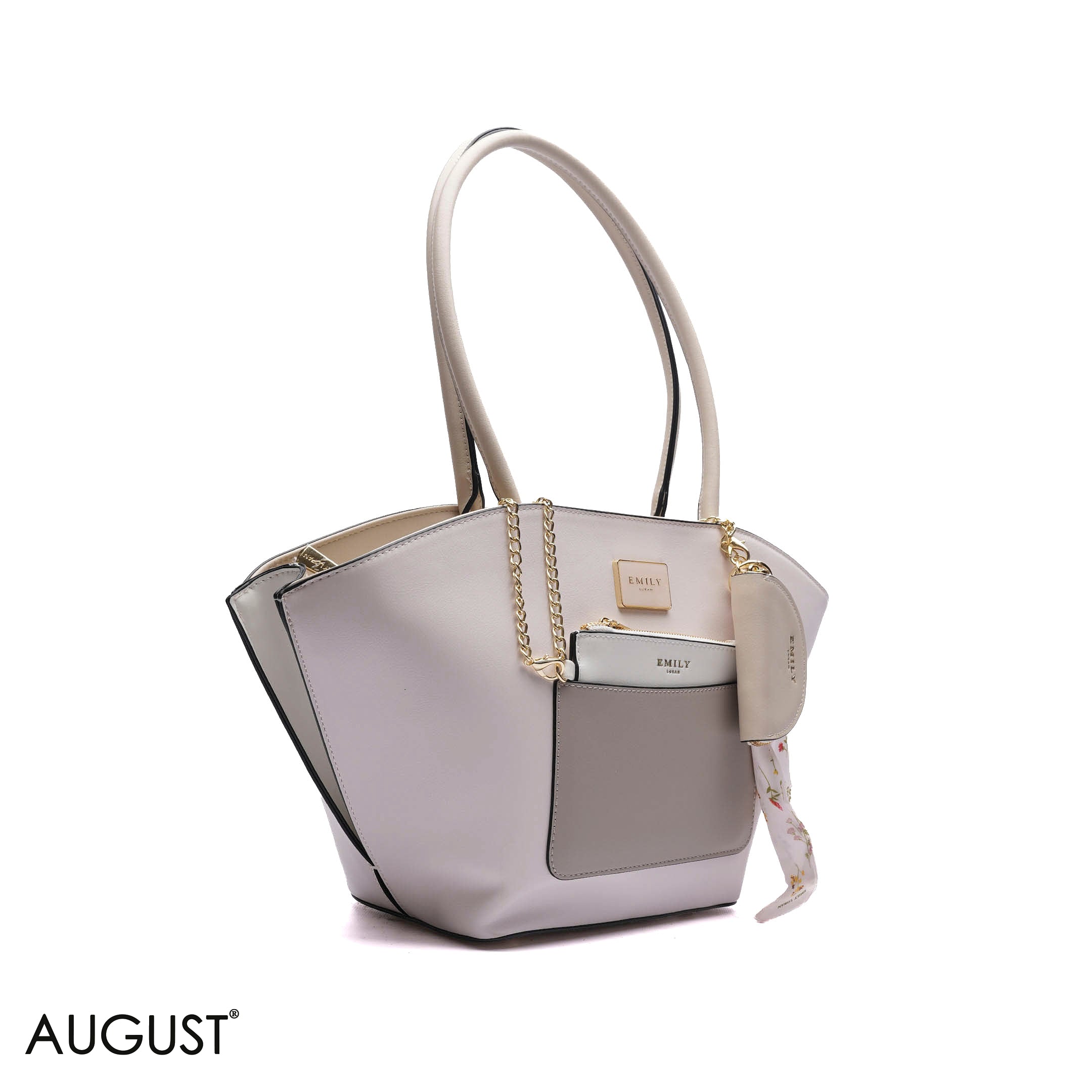 EXPANDABLE SHOULDER BAG WITH POUCH
