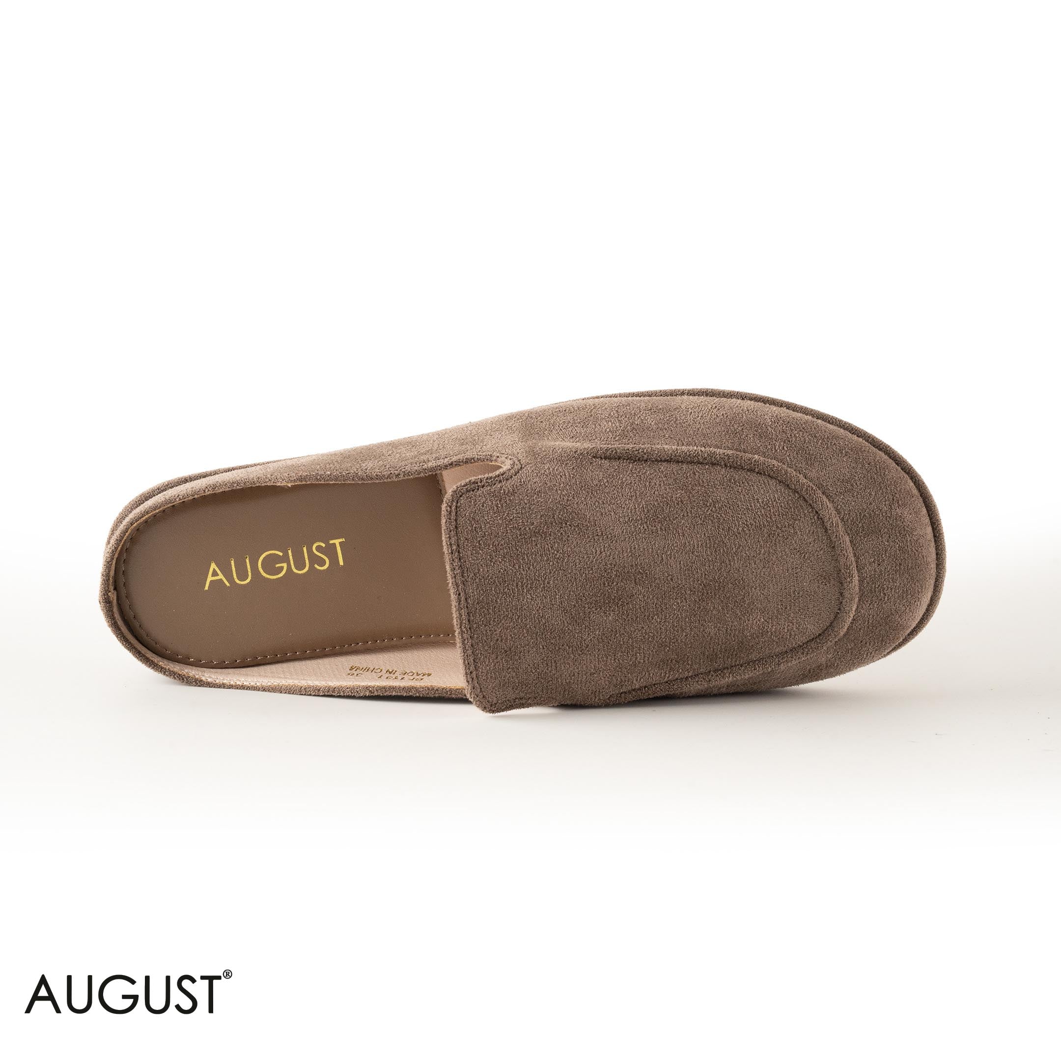 KHAKI SUEDE LEATHER WITH THIN SLIPPERS