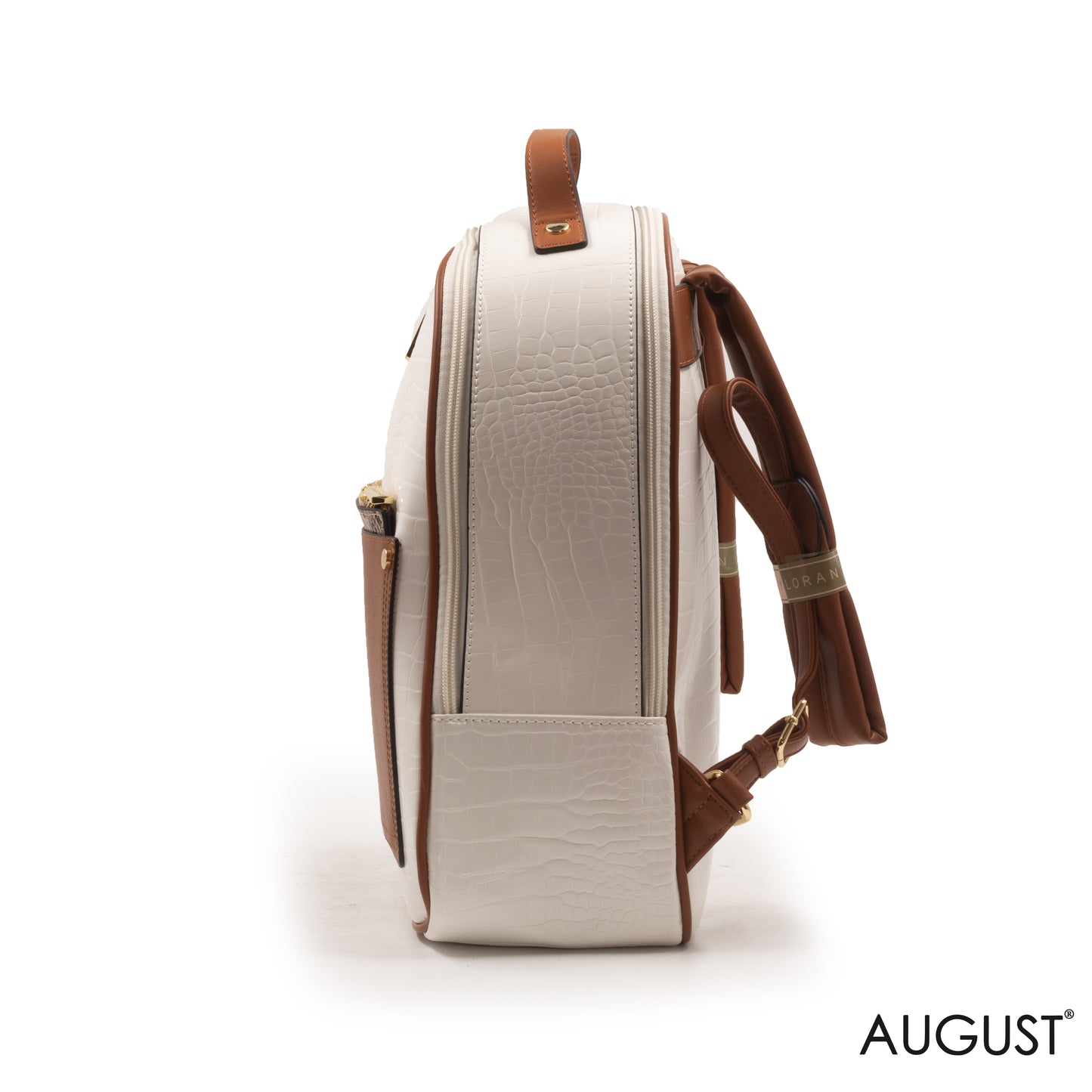 WHITE CROC BACKPACK WITH MINI SNAKE WALLET