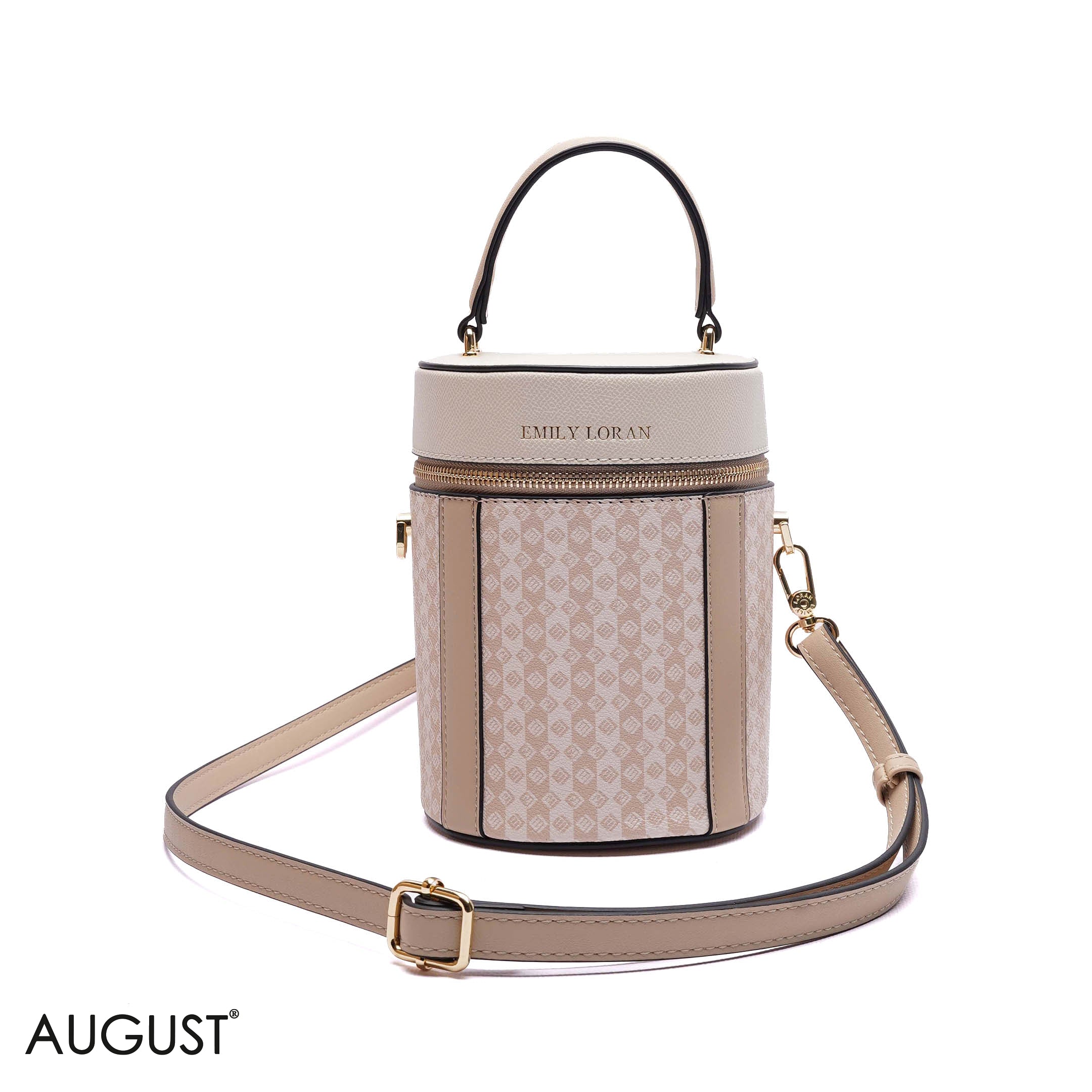 ELEGANT STRUCTURED CYLINDER VANITY BAG