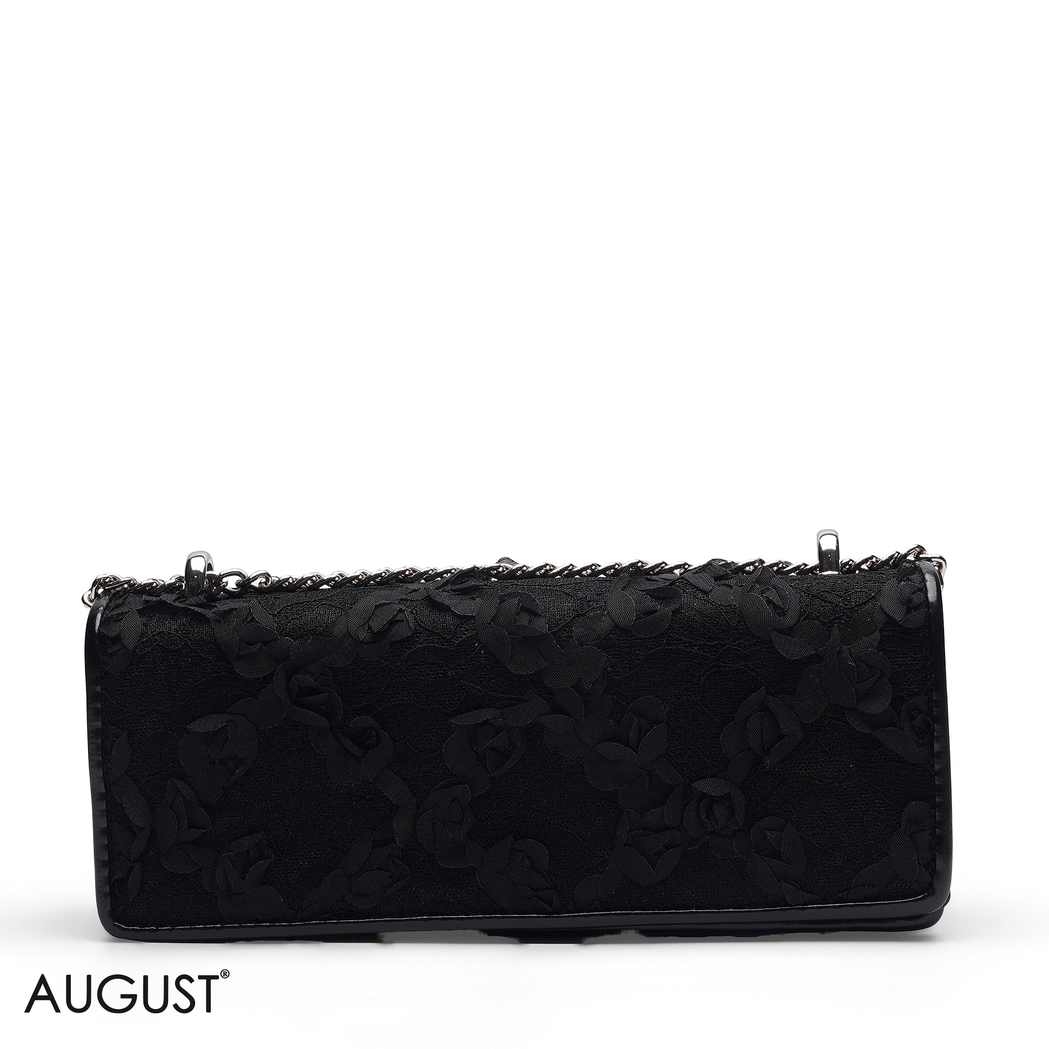 BLACK STRIPED TEXTURE HARD SHELL BOX CLUTCH