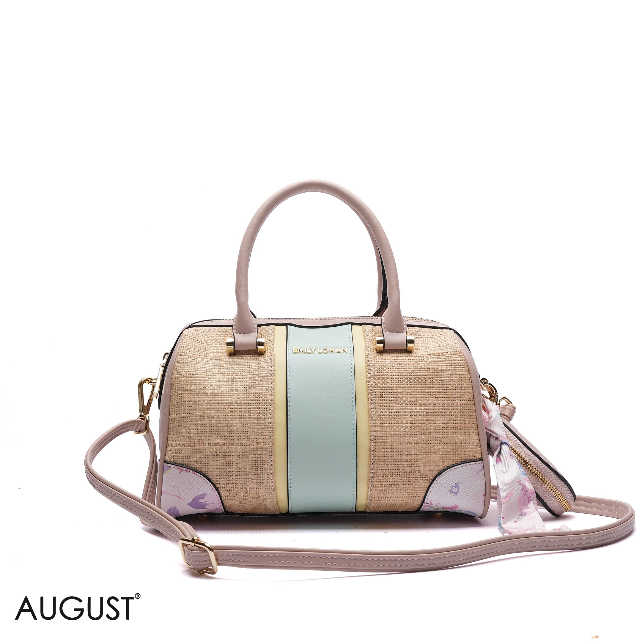 TEXTURED PANELLED BARREL BAG