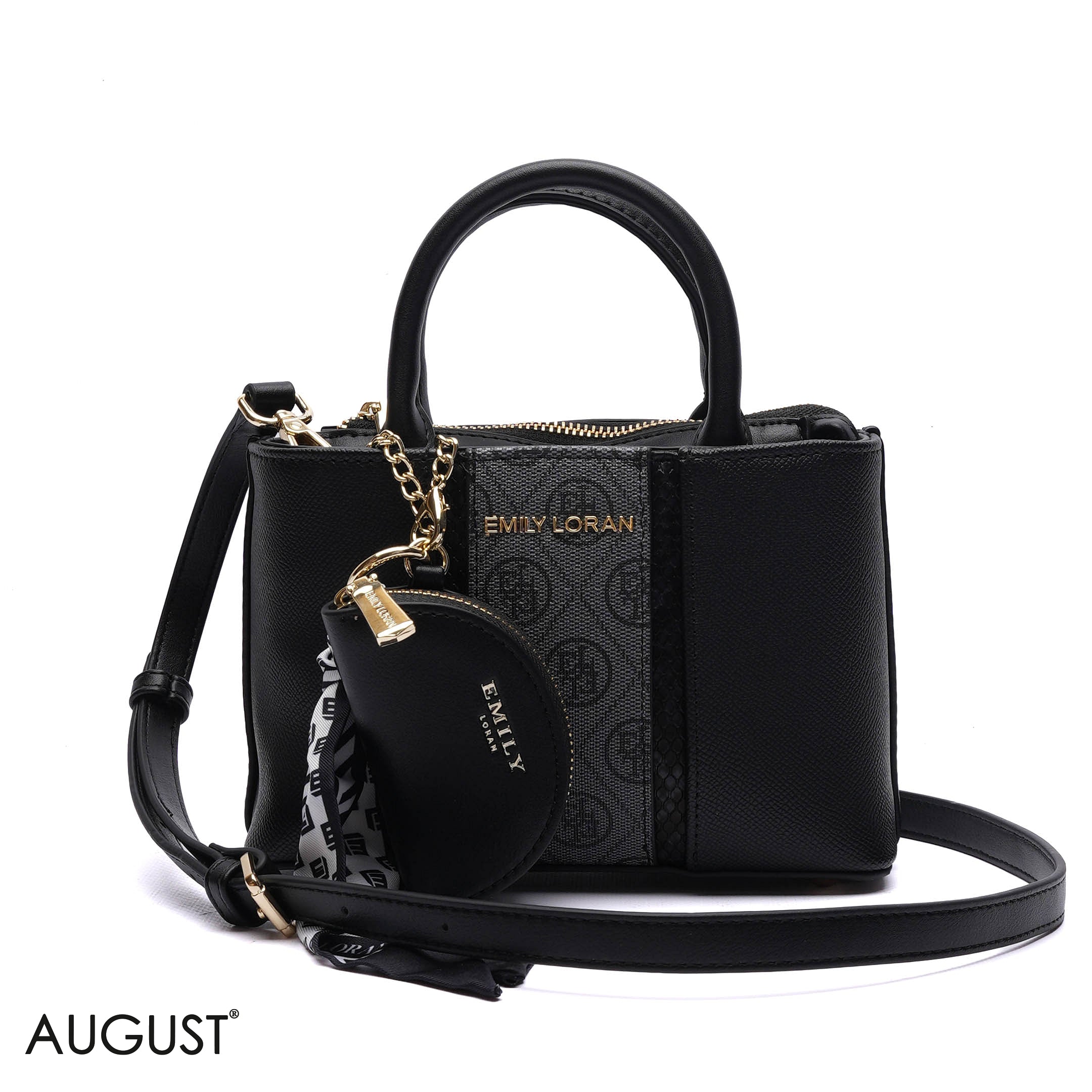 PANELLED HANDBAG WITH COIN POUCH - SMALL