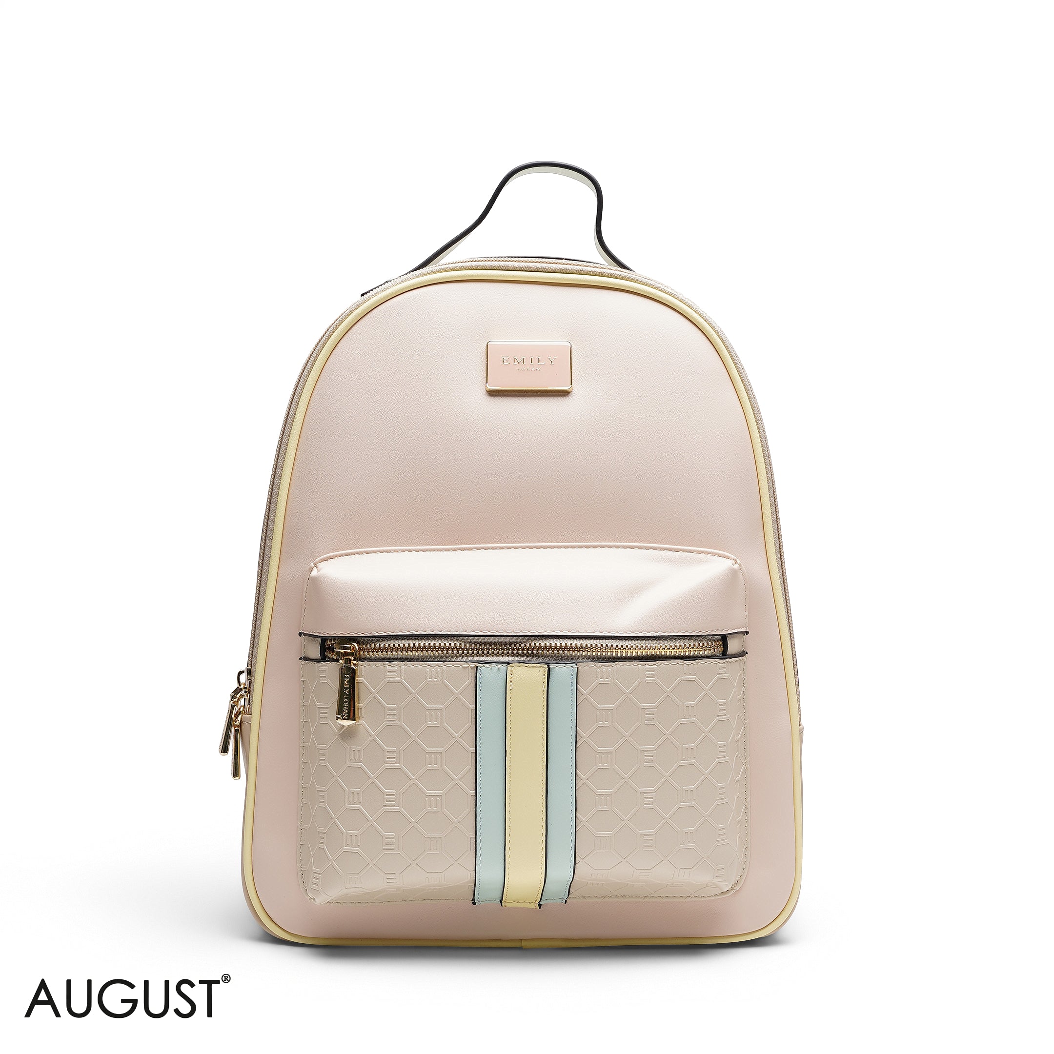 EMBOSSED PANELLED BACKPACK