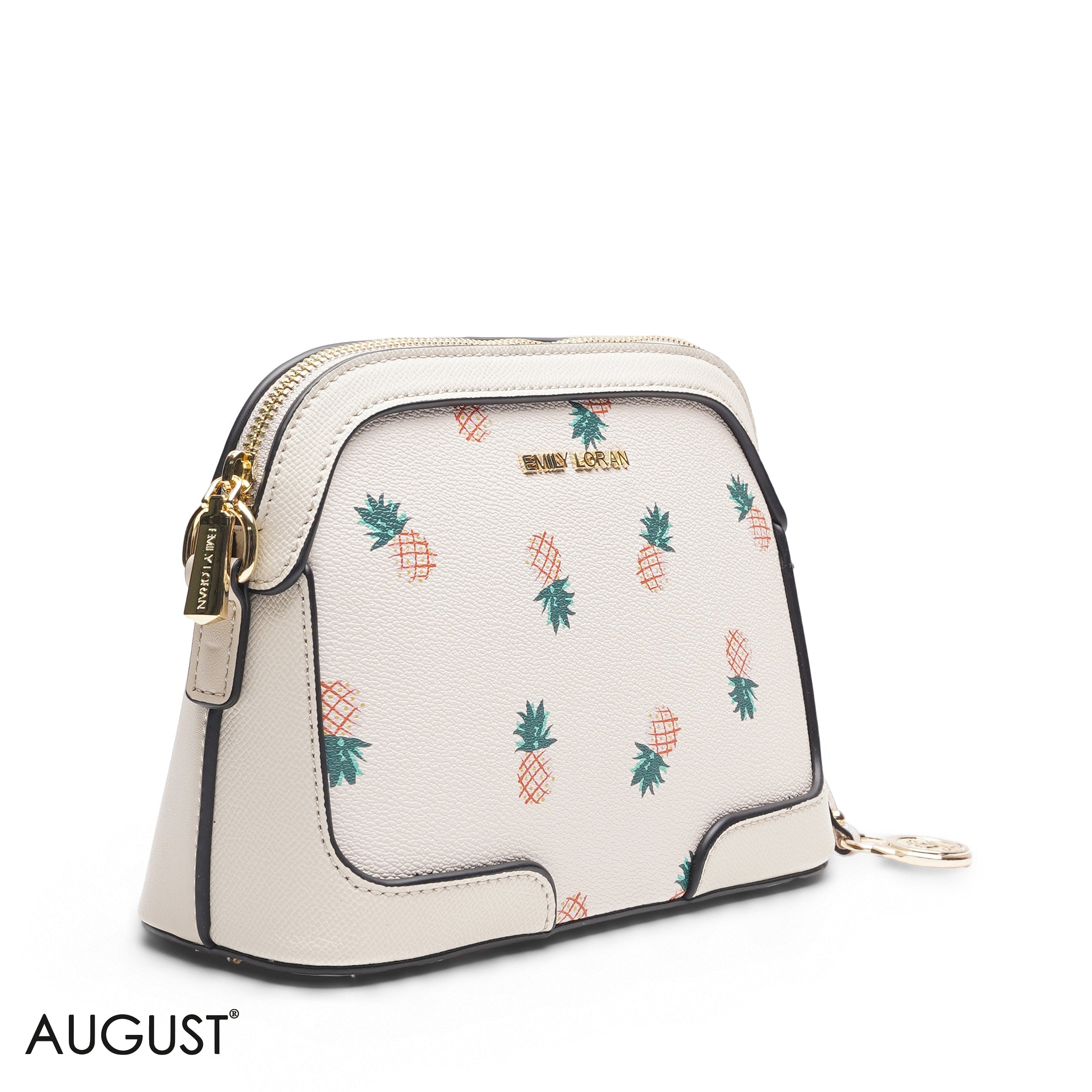PINEAPPLE PRINT TOP HANDLE BAG