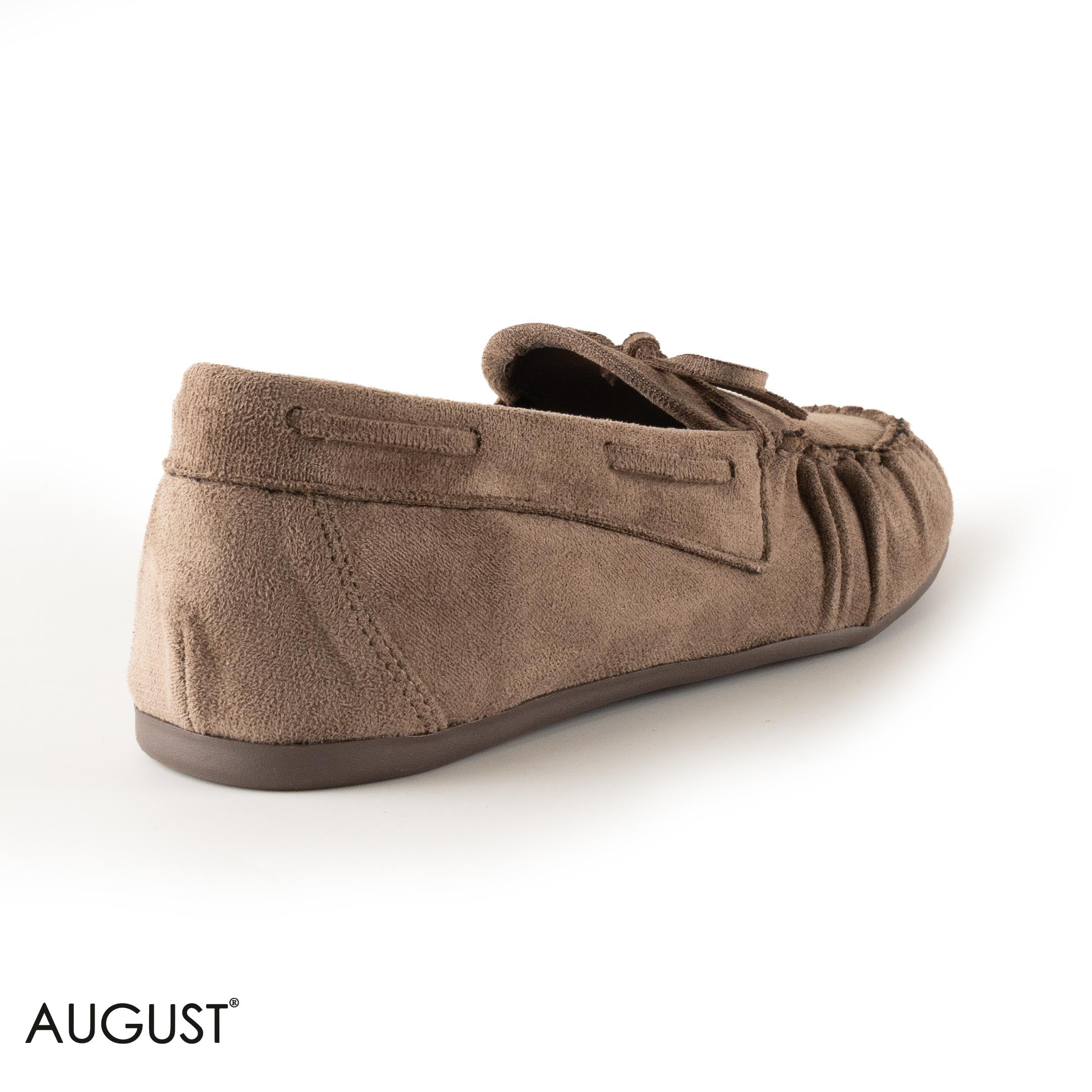 KHAKI SUEDE LEATHER WITH MINI BOW