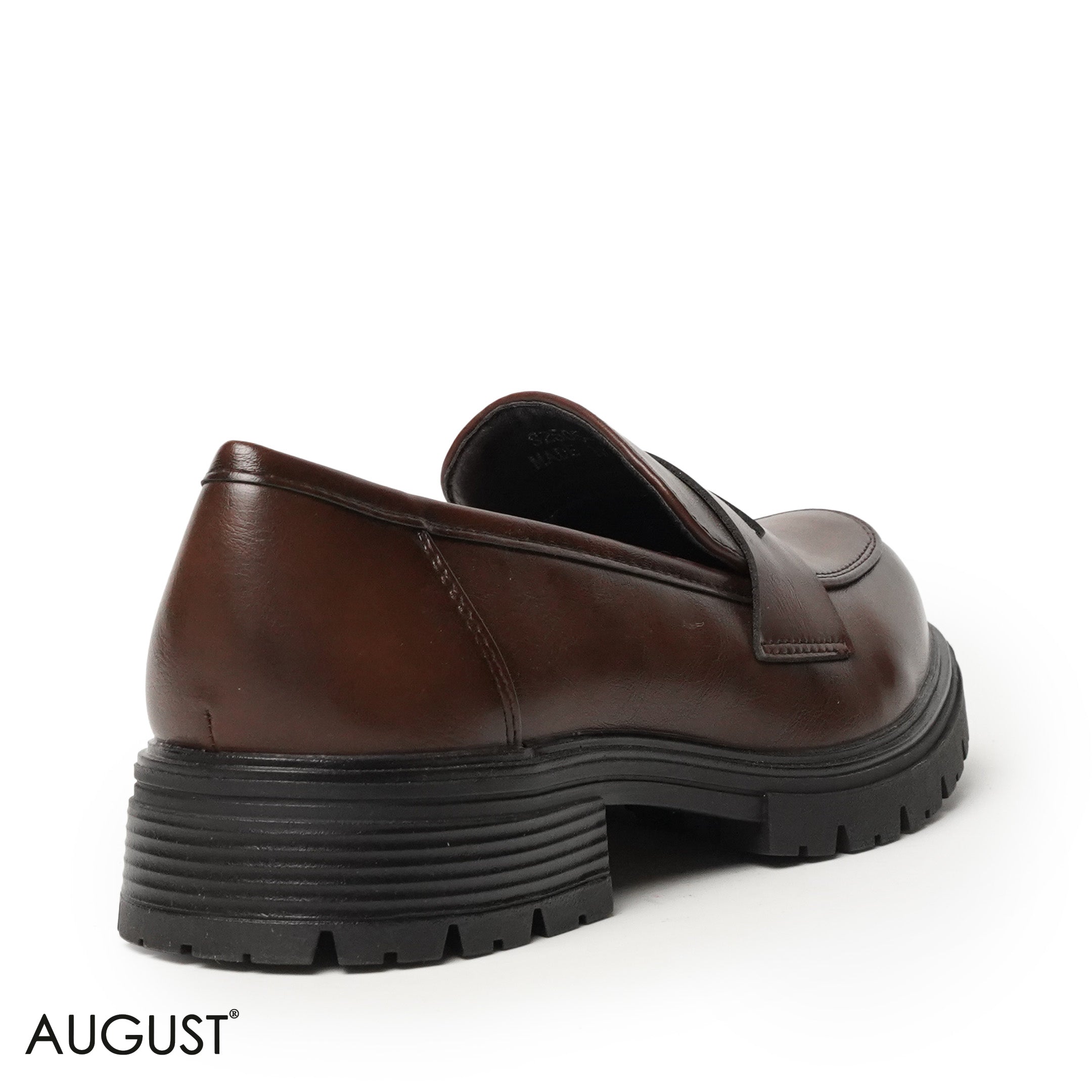BROWN LEATHER LOAFERS WITH CHUNKY SOLE