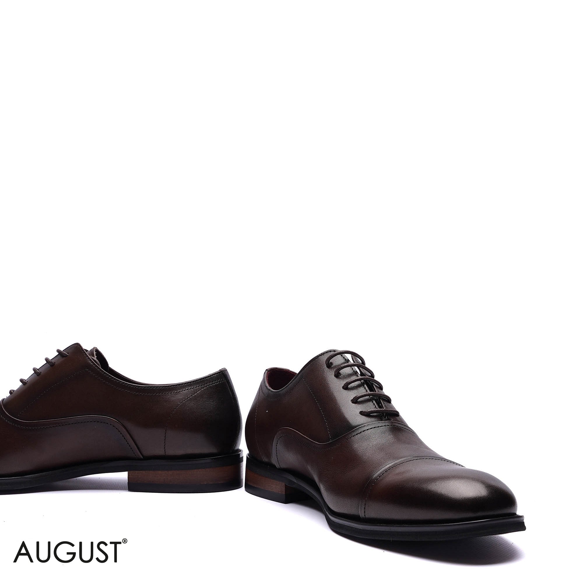 Premium Leather Formal Cap-Toe Oxfords