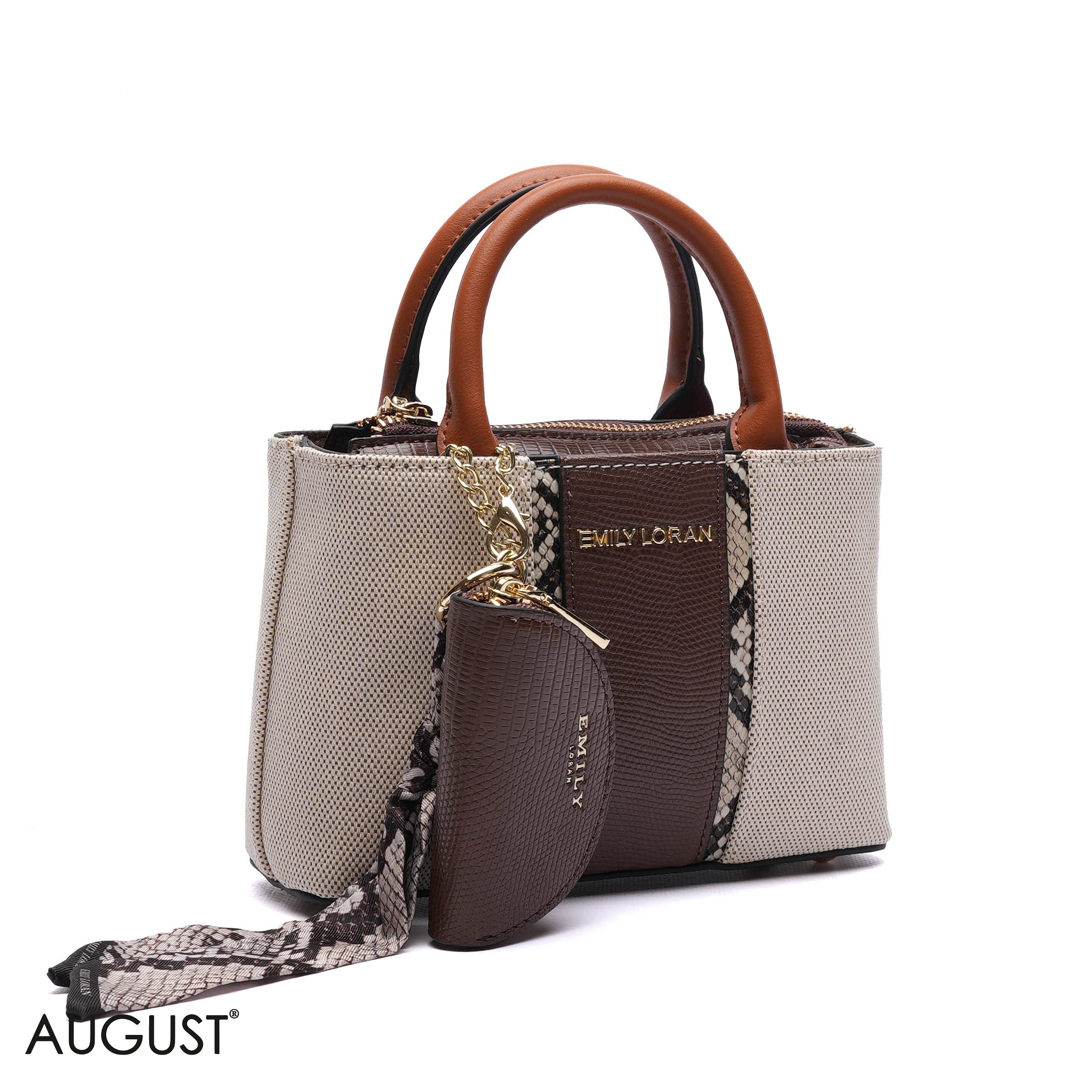 PANELLED HANDBAG WITH COIN POUCH - SMALL