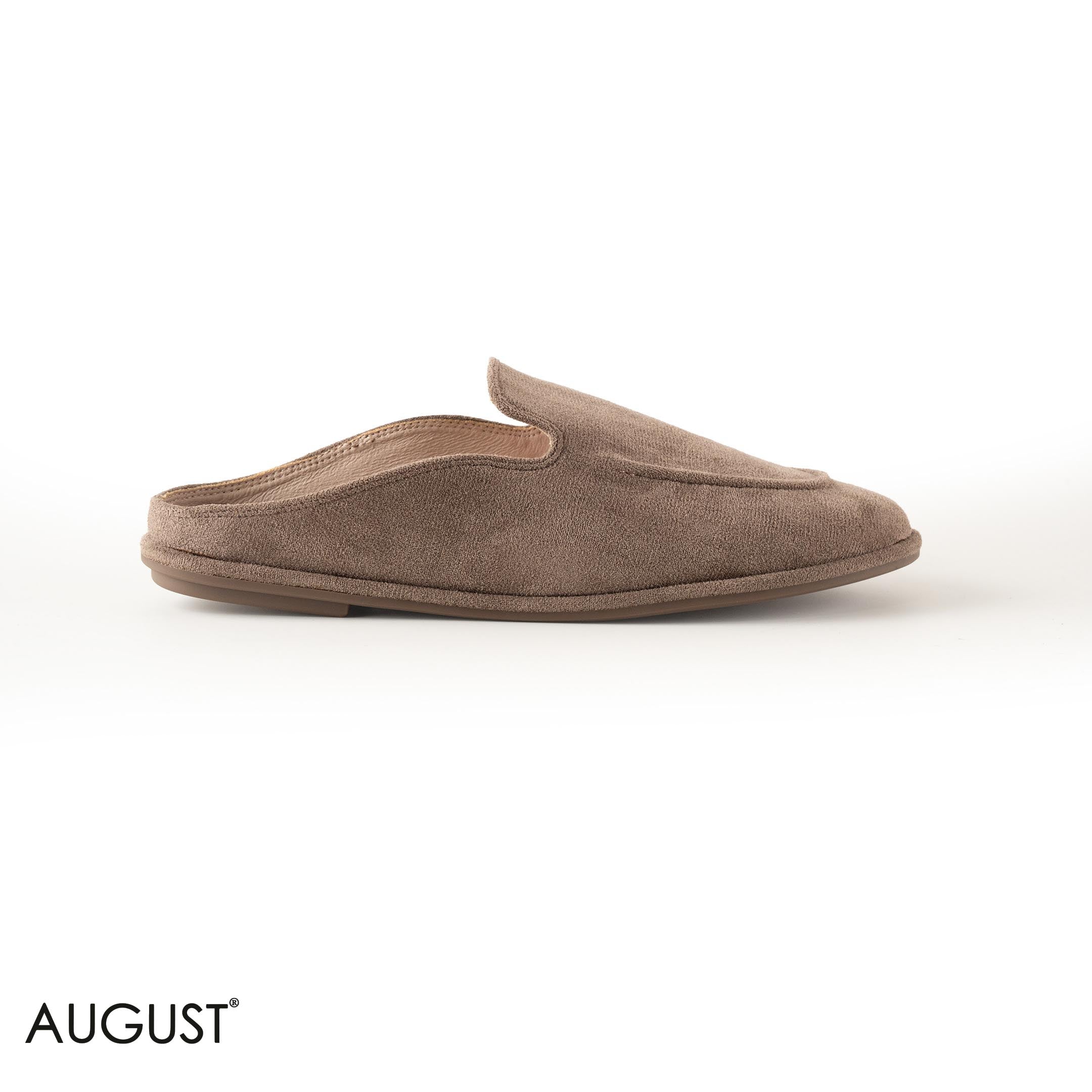 KHAKI SUEDE LEATHER WITH THIN SLIPPERS