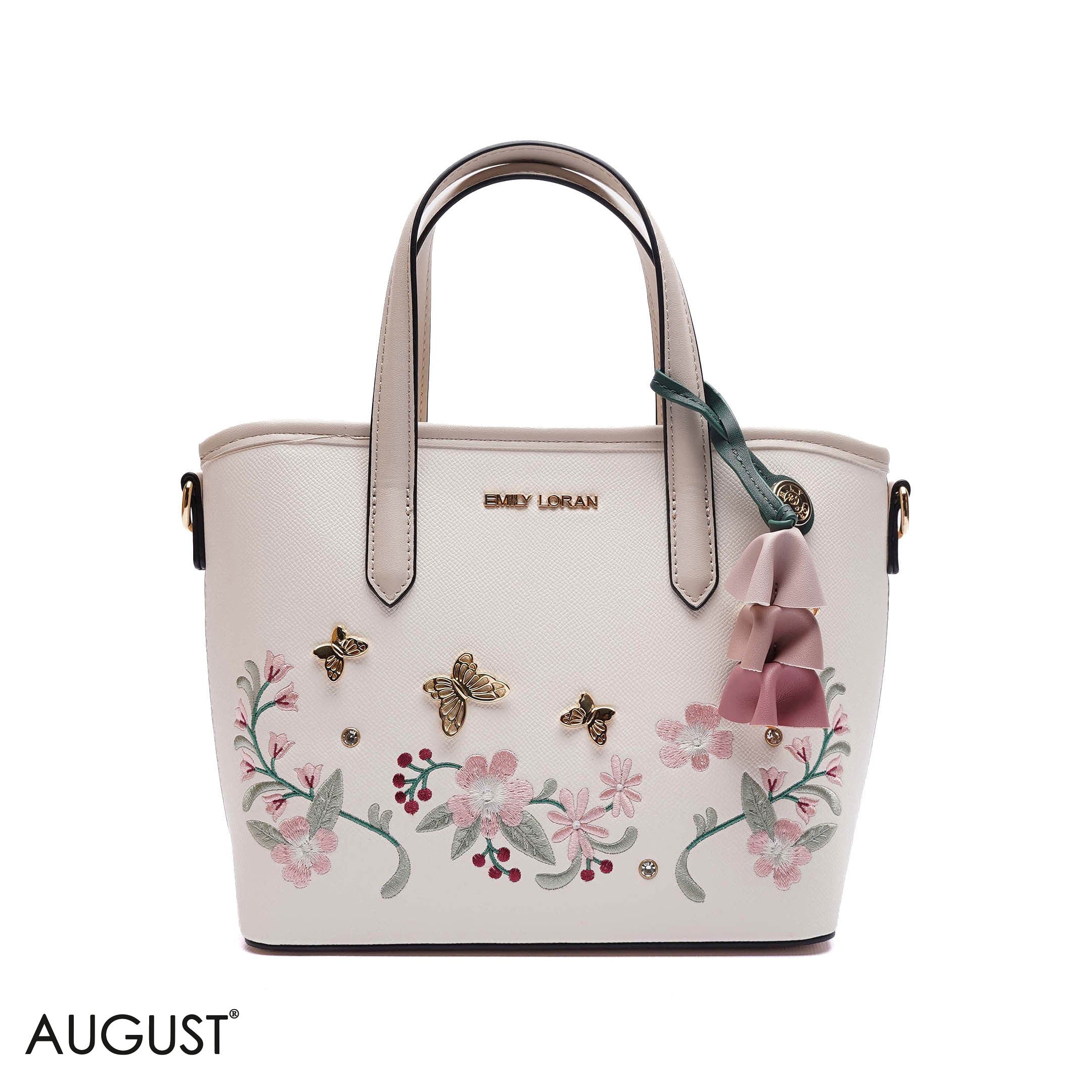 EMBROIDERED FLORAL HANDBAG