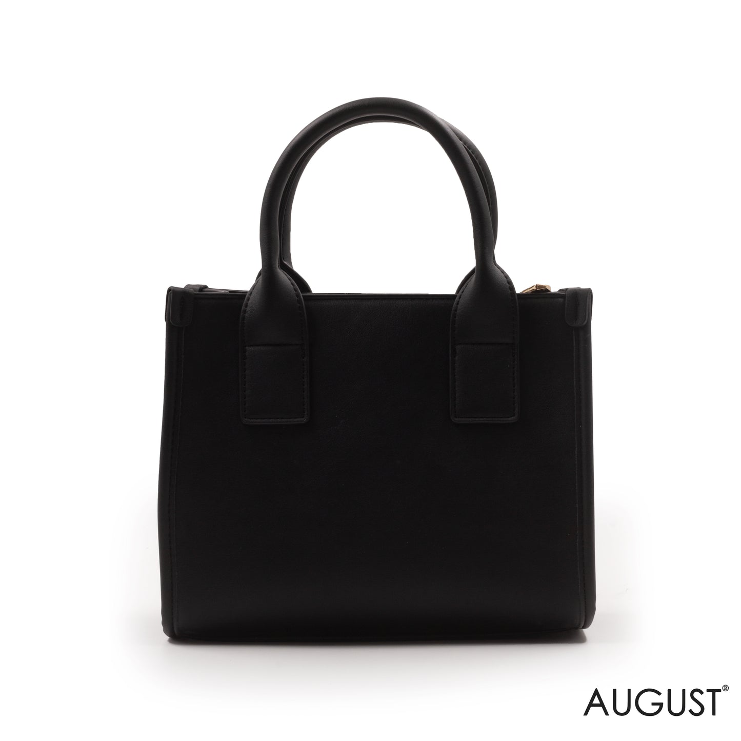 LEATHER HANDBAG WITH SMOOTH CROC DETAILS- SMALL