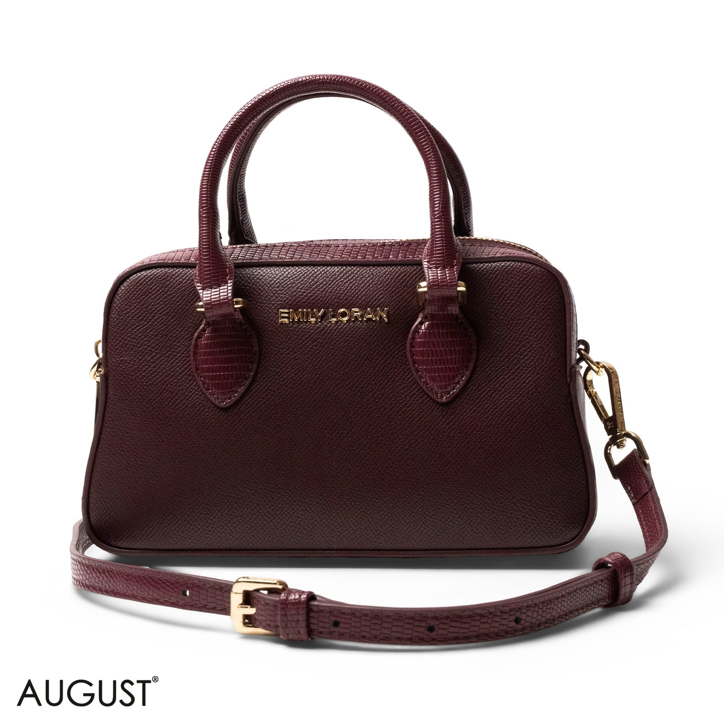 LEATHER HANDBAG WITH MINI WALLET SNAKE -SMALL