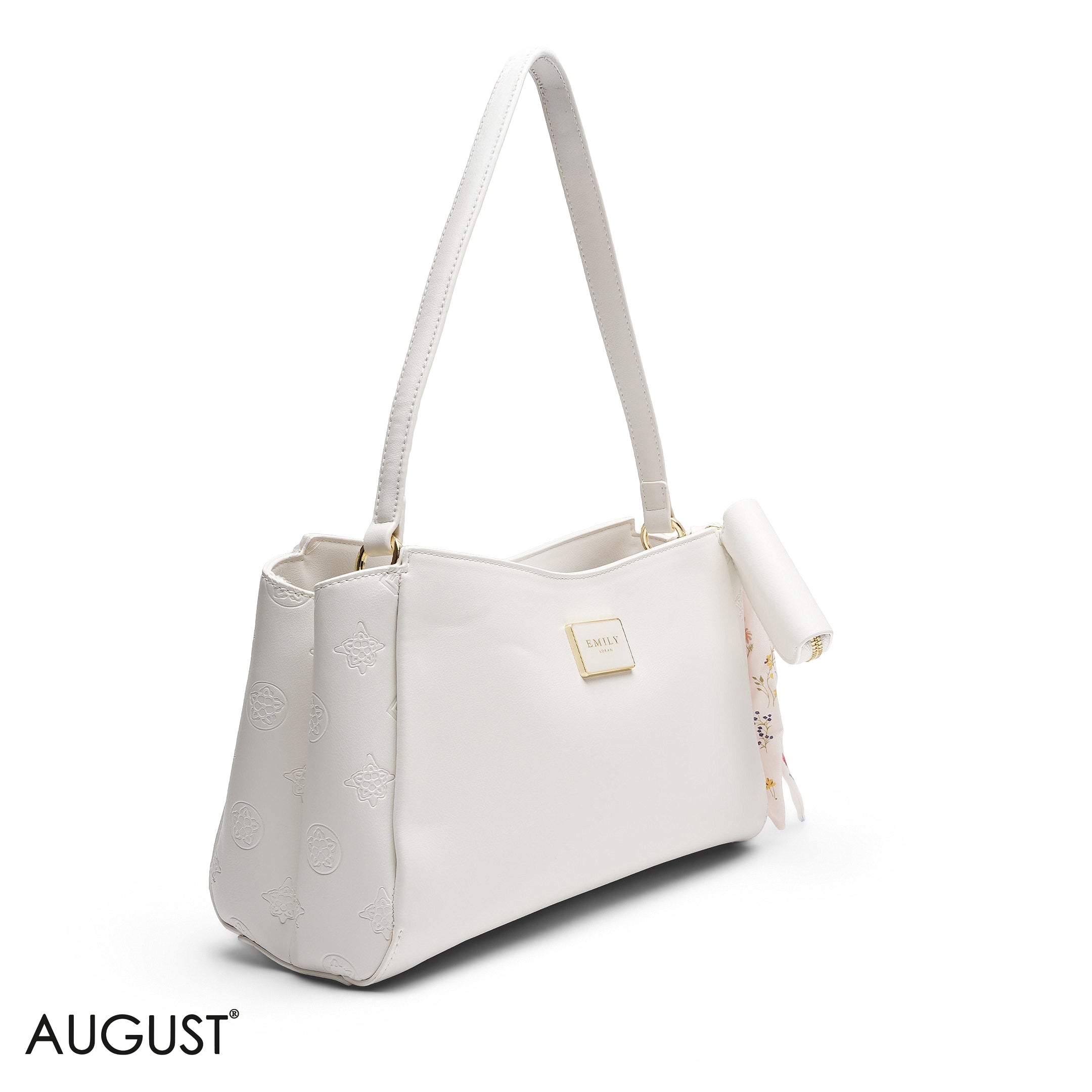 SHOULDER BAG WITH SCARF AND COIN PURSE