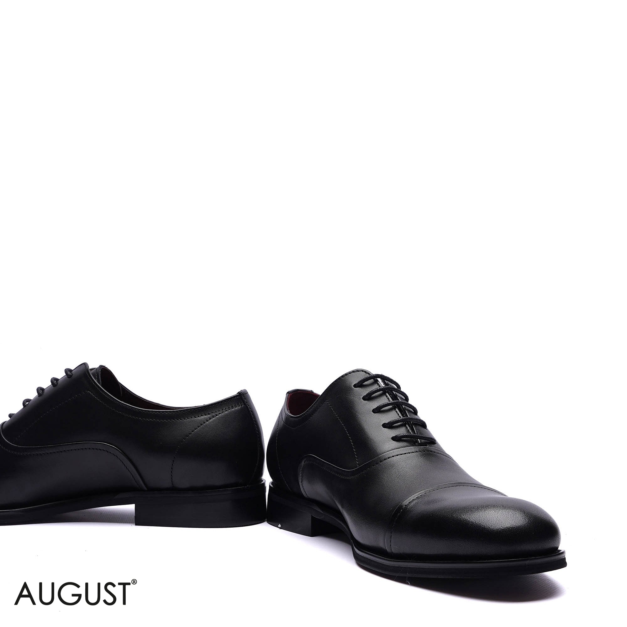 Premium Leather Formal Cap-Toe Oxfords