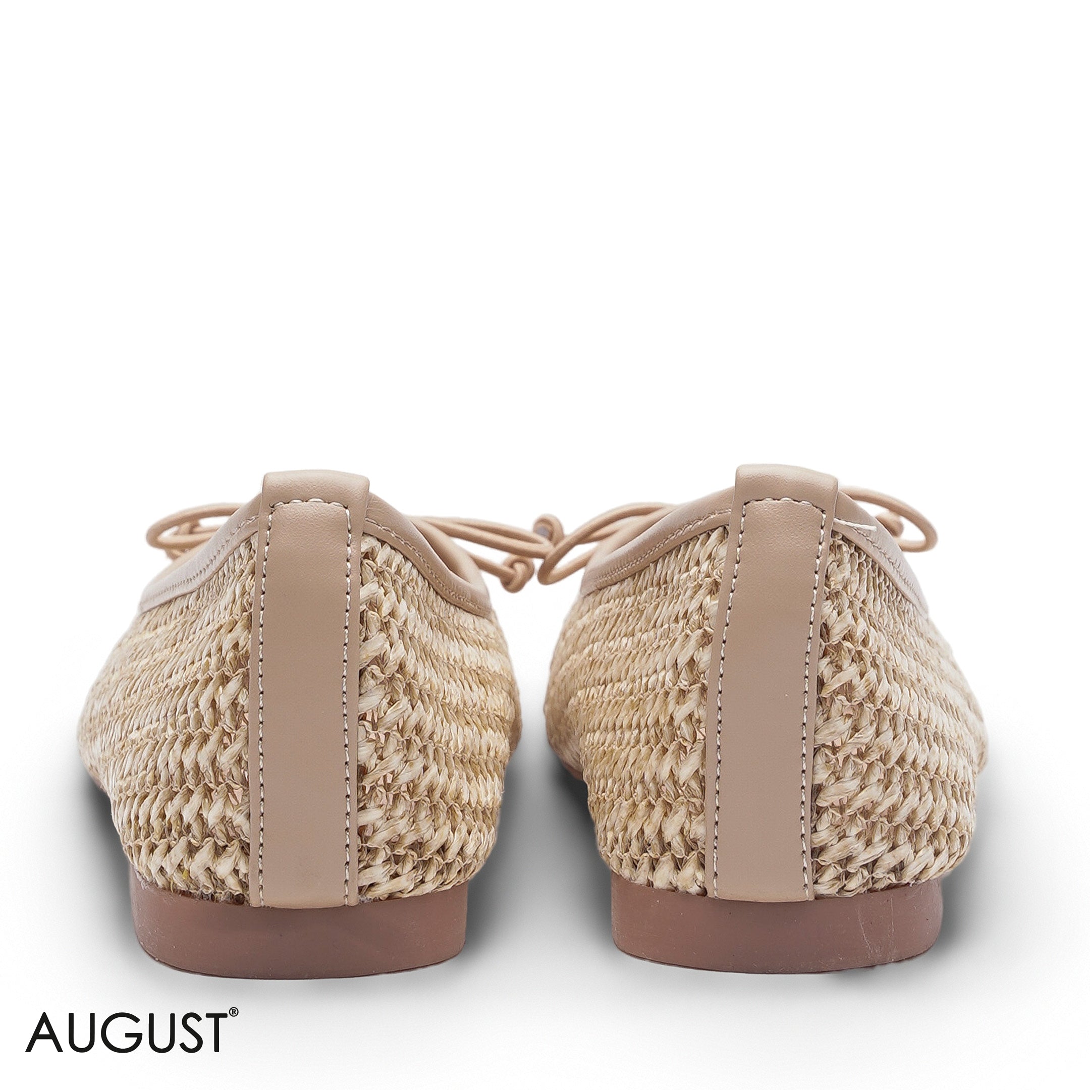 ELEGANT CLASSIC TAN TEXTURED FABRIC CHAIN MULE