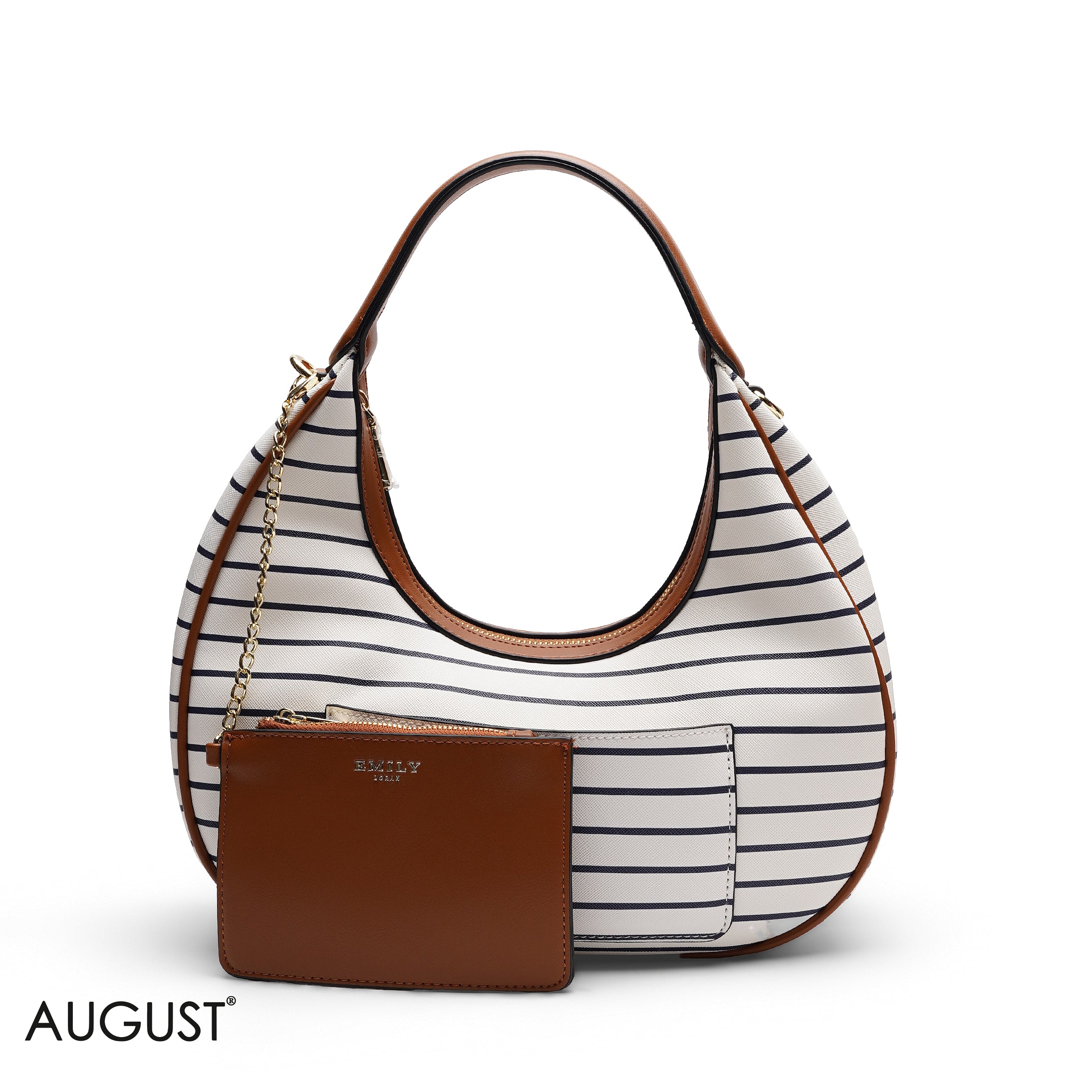 HOBO BAG WITH POUCH AND WEBBING STRAP