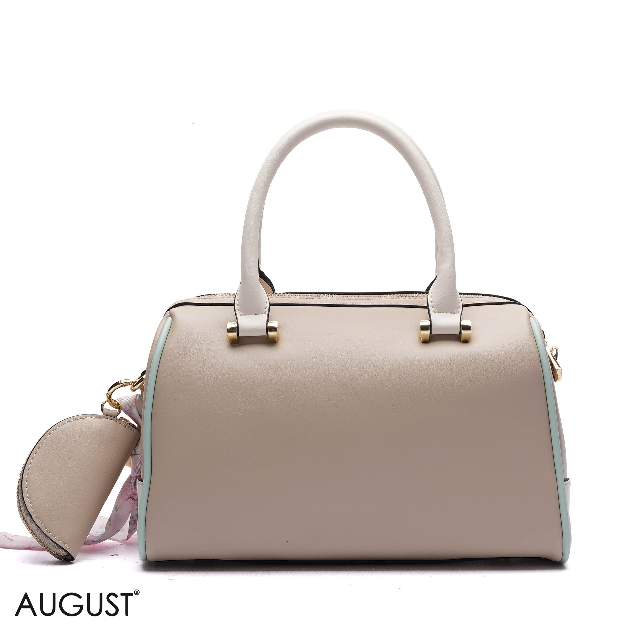 TEXTURED PANELLED BARREL BAG