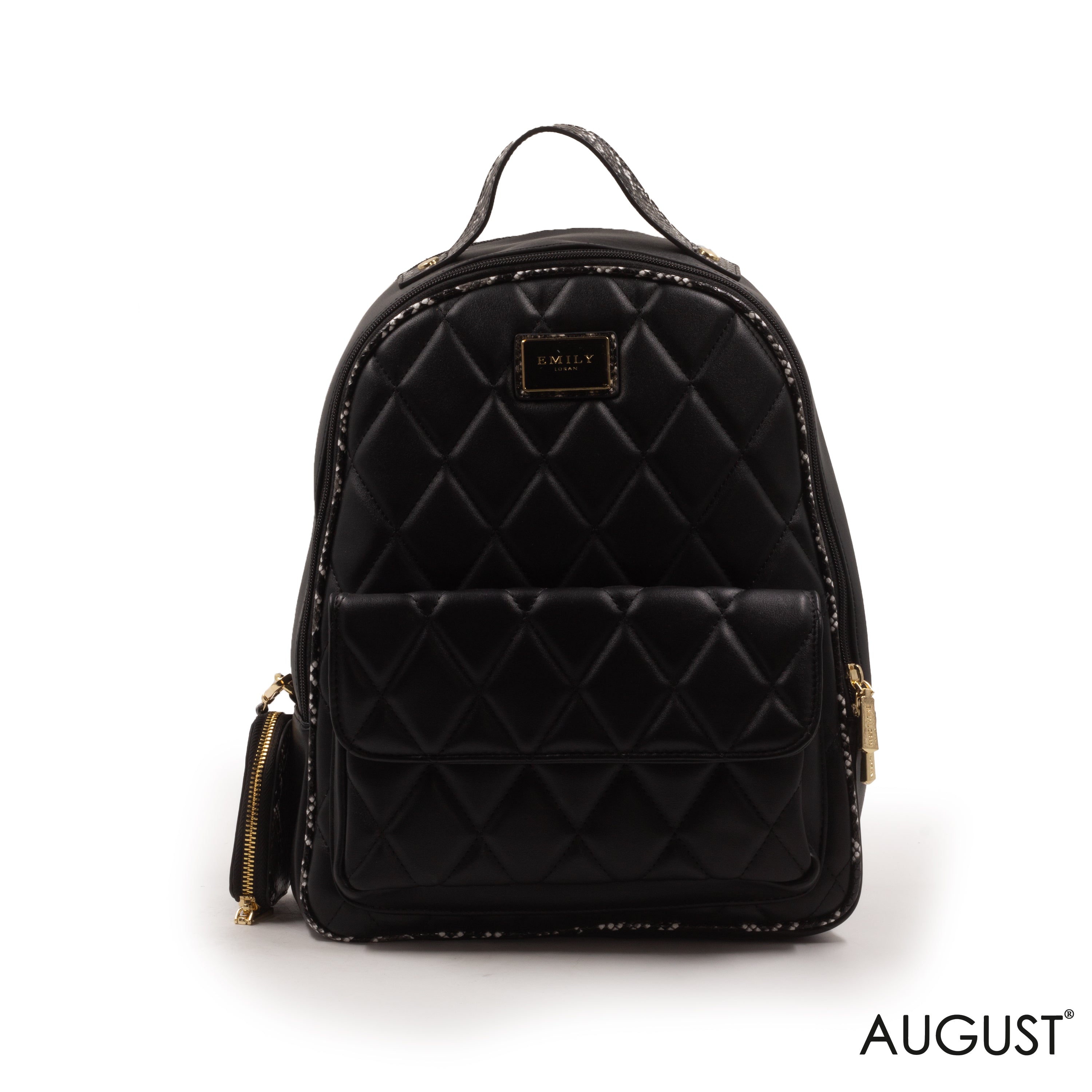 FAUX LEATHER BACKPACK WITH MINI SNAKE WALLET