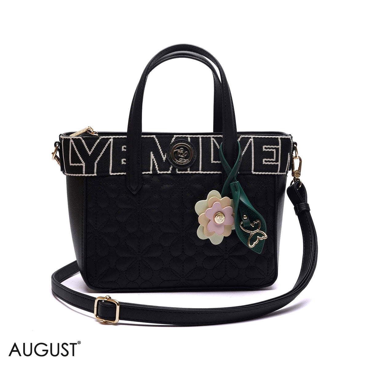 QUILTED FLORAL TOTE BAG