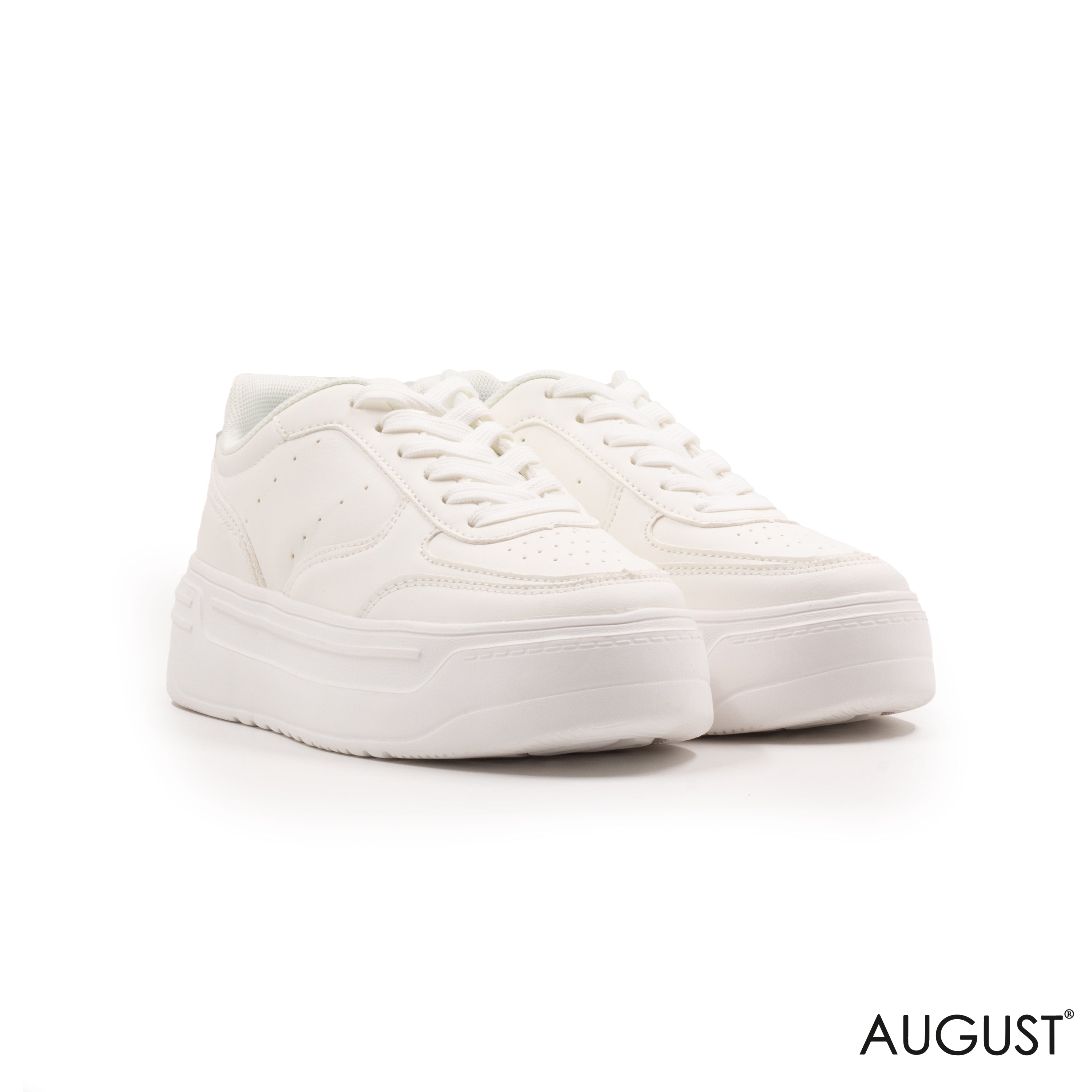 WHITE SNEAKERS WITH THICK SOLE