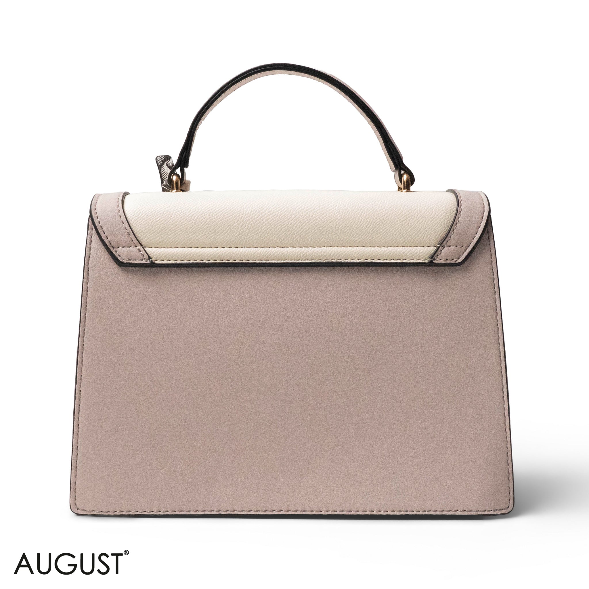 BABY PURPLE LEATHER HANDBAG WITH FLAP- MED