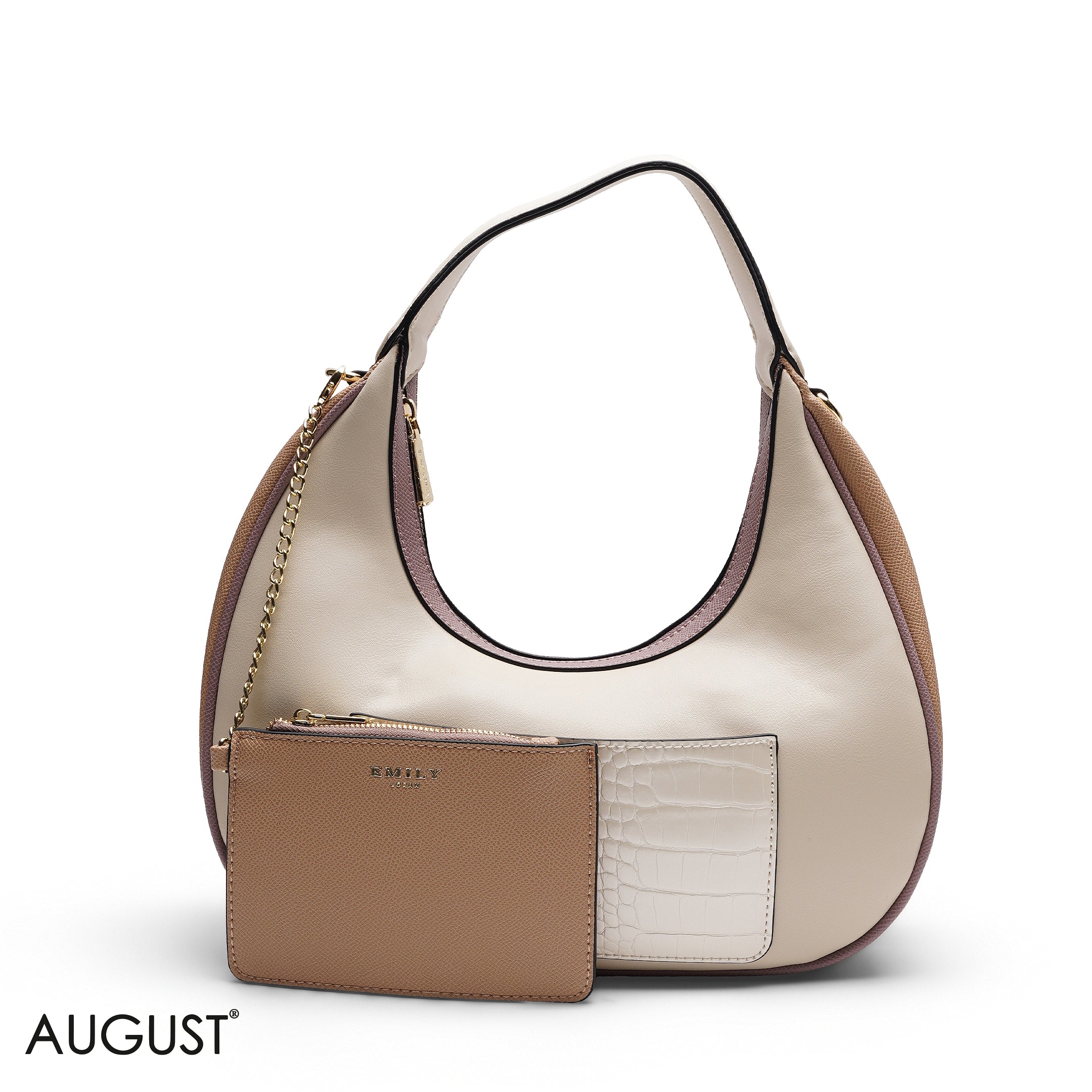 HOBO BAG WITH POUCH AND WEBBING STRAP