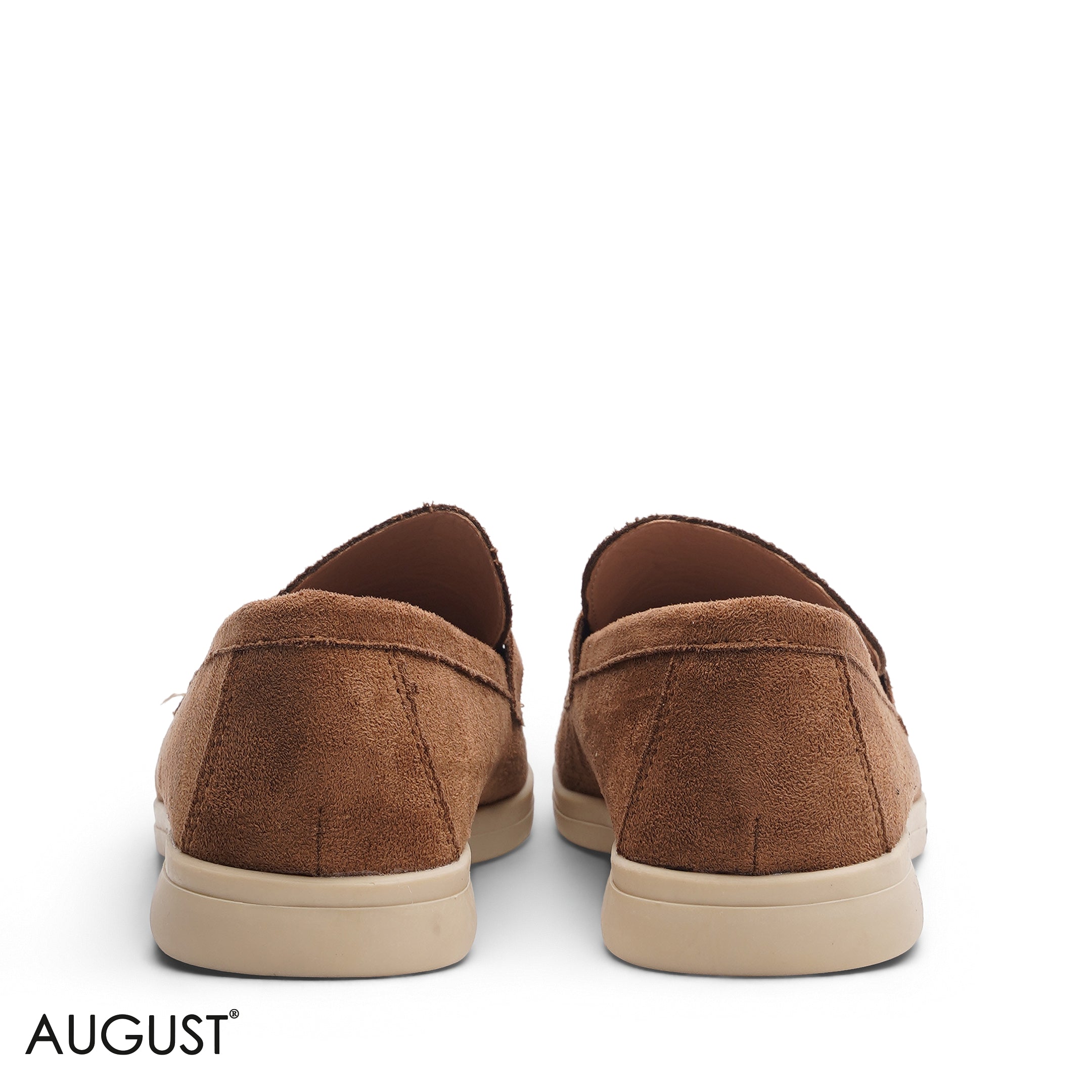 KHAKI SUEDE LEATHER PENNY LOAFERS