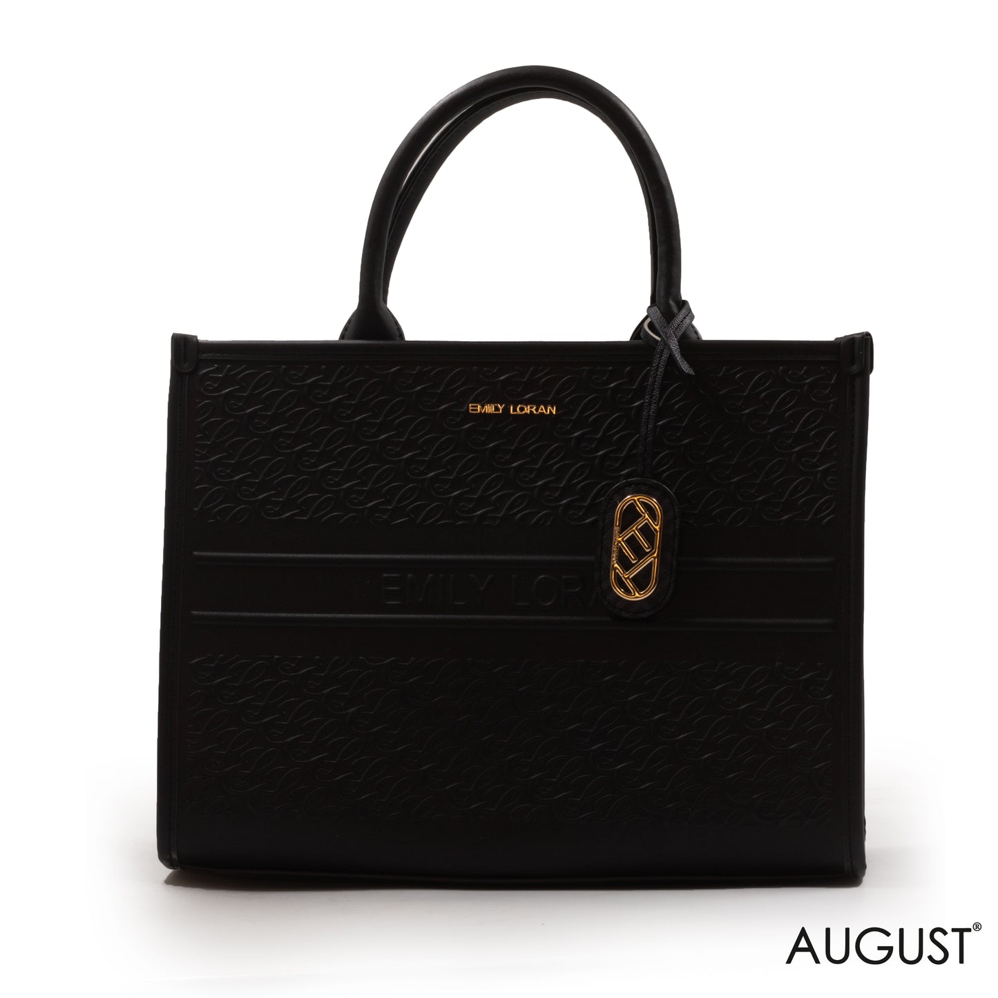 EMILY LORAN EMBOSSED LEATHER HANDBAG-LARGE