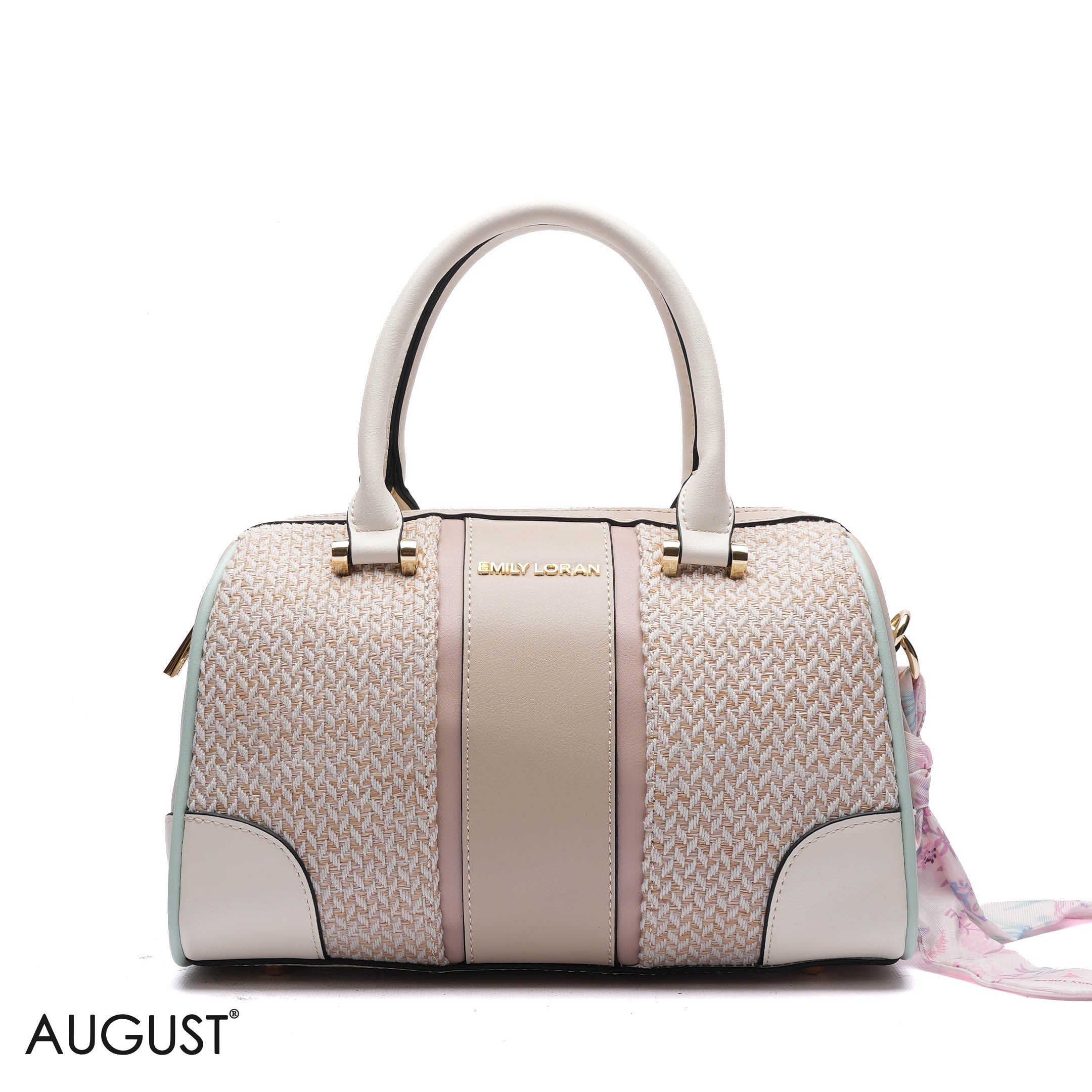 TEXTURED PANELLED BARREL BAG