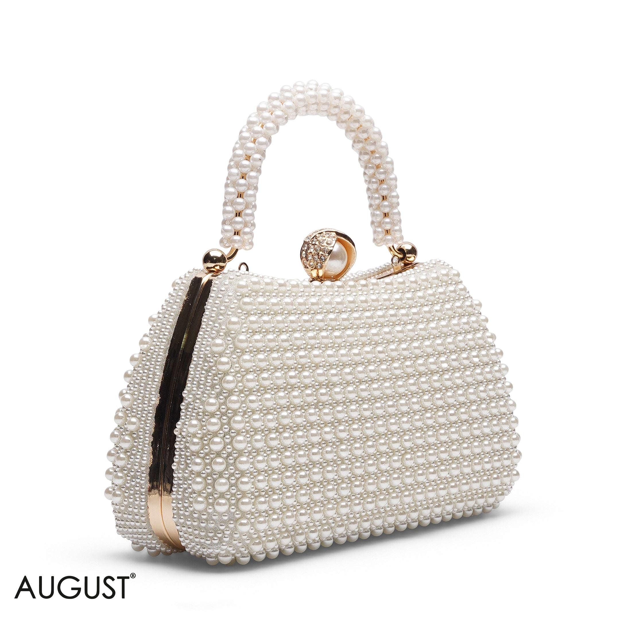 GLITTER TEXTURE ENVELOPE CLUTCH WITH STRAP