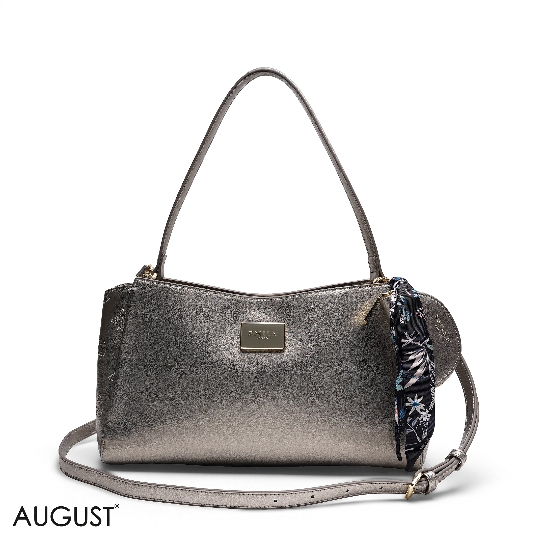 SHOULDER BAG WITH SCARF AND COIN PURSE