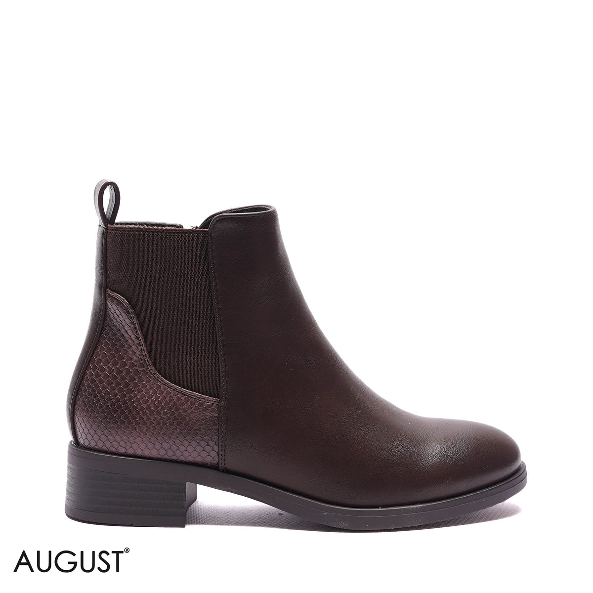 GORE-PANEL BLOCK HEEL BOOTS