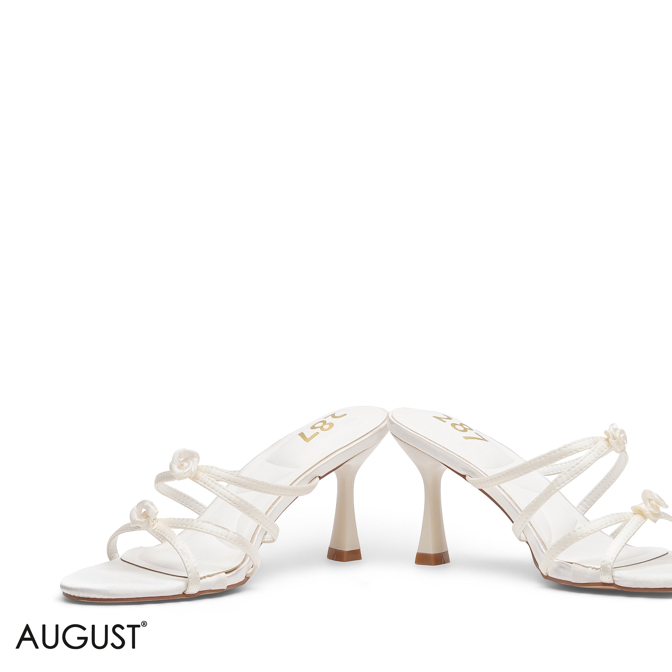 SATIN STRAPPY SABO WITH DETAILS BOWS