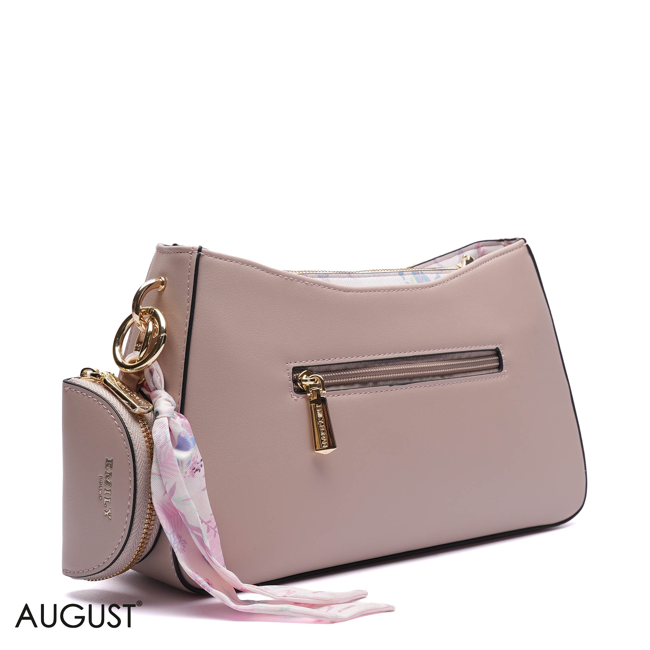 STRAW PANELLED SHOULDER BAG